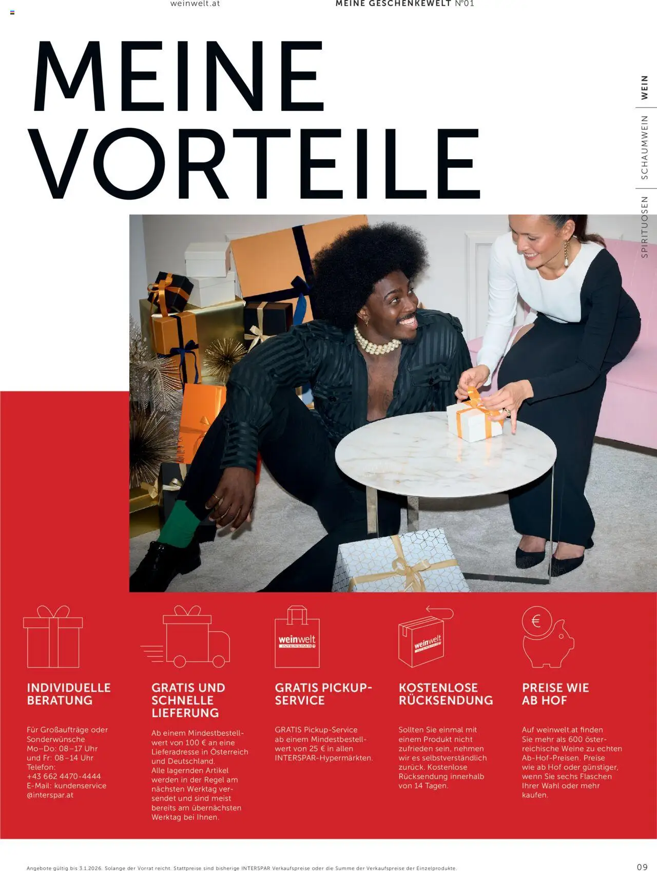 Interspar Geschenkewelt  gültig ab 08.10.2025 | Seite: 9 | Produkte: Telefon, Uhr, Wein