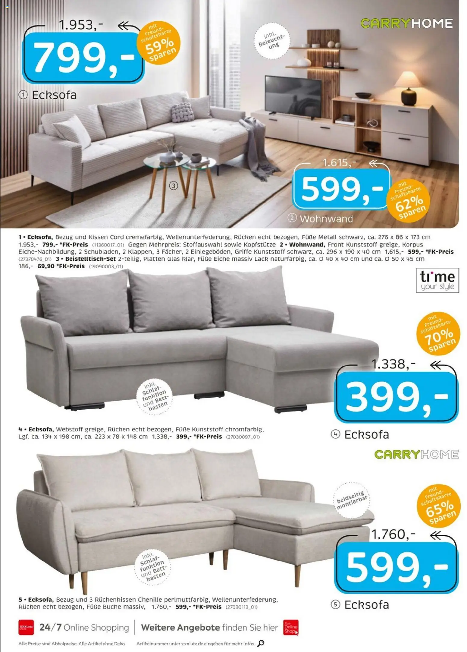 XXXL Lutz - Junges Wohnen – gültig ab 27.12.2025 | Seite: 10 | Produkte: Ecksofa, Wohnwand, Bett, Kissen