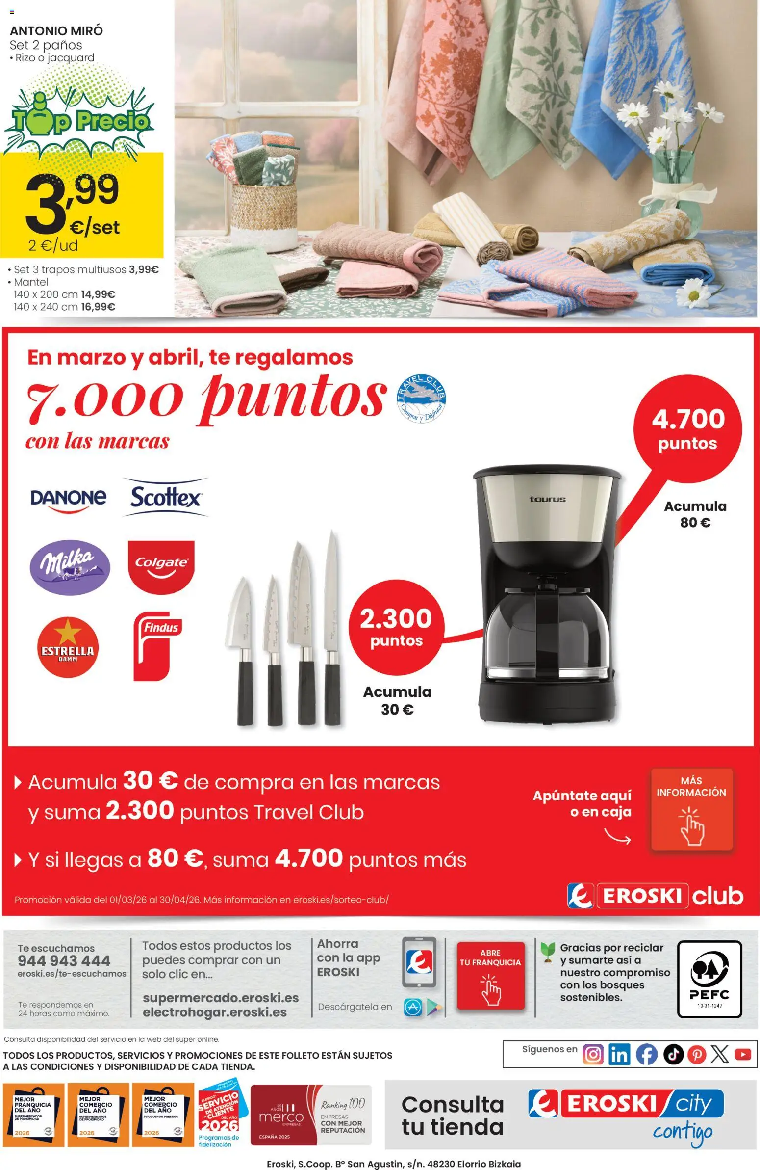 Eroski - Viste tu cesta de primavera City │ válido desde el 26.02.2026 | Página: 12 | Productos: Mantel, Té, Caja