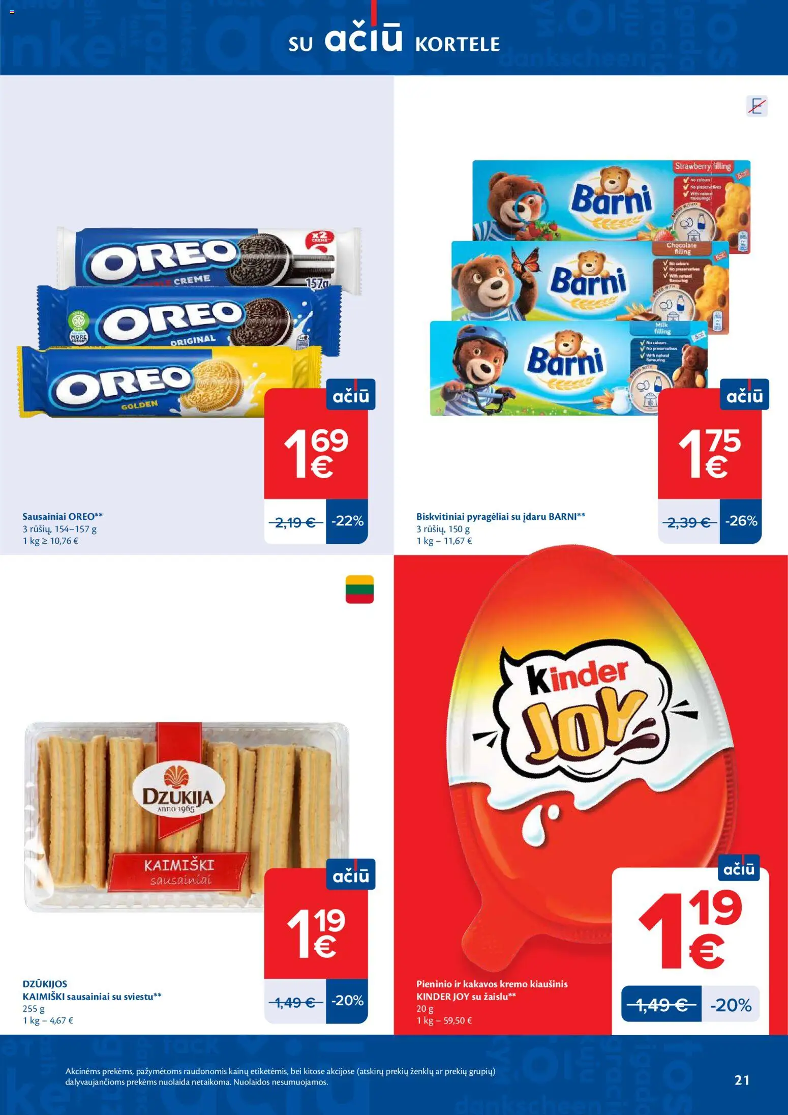 MAXIMA akcijos nuo 24.03.2026 | Puslapis: 21 | Prekių: Sausainiai