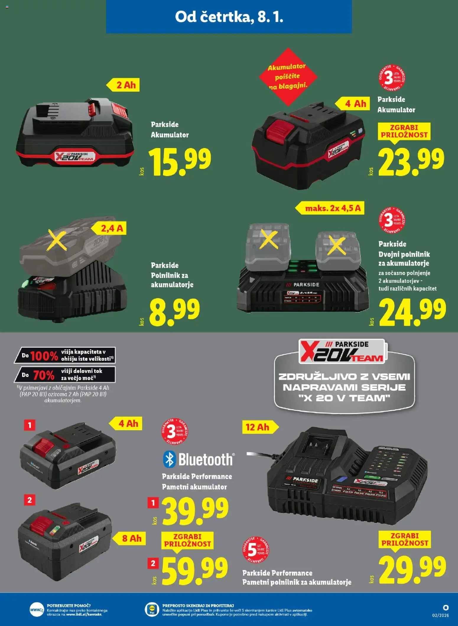 Novi Lidl katalog ponudbe – veljaven od 08.01.2026 | Stran: 27 | Izdelki: Akumulator, Polnilnik