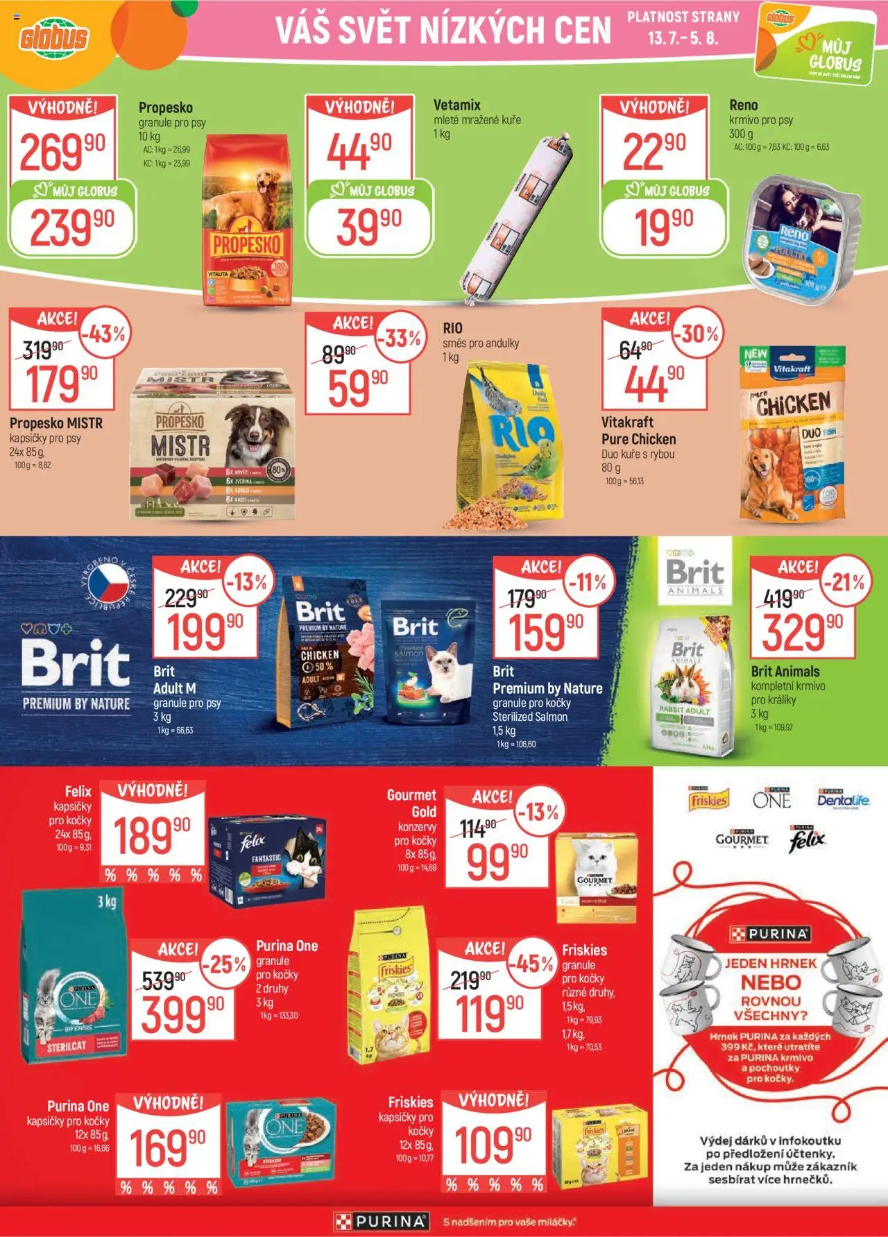 Globus leták - Liberec od 23.07.2025 | Strana: 34 | Produkty: Felix, Gourmet, Granule, Purina one