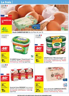 Carrefour - Prévisualisation de Carrefour catalogue semaine 2 valide à partir de 06.01.2026 | Page: 41 | Produits: Beurre, Œufs, Crème fraiche, Crème
