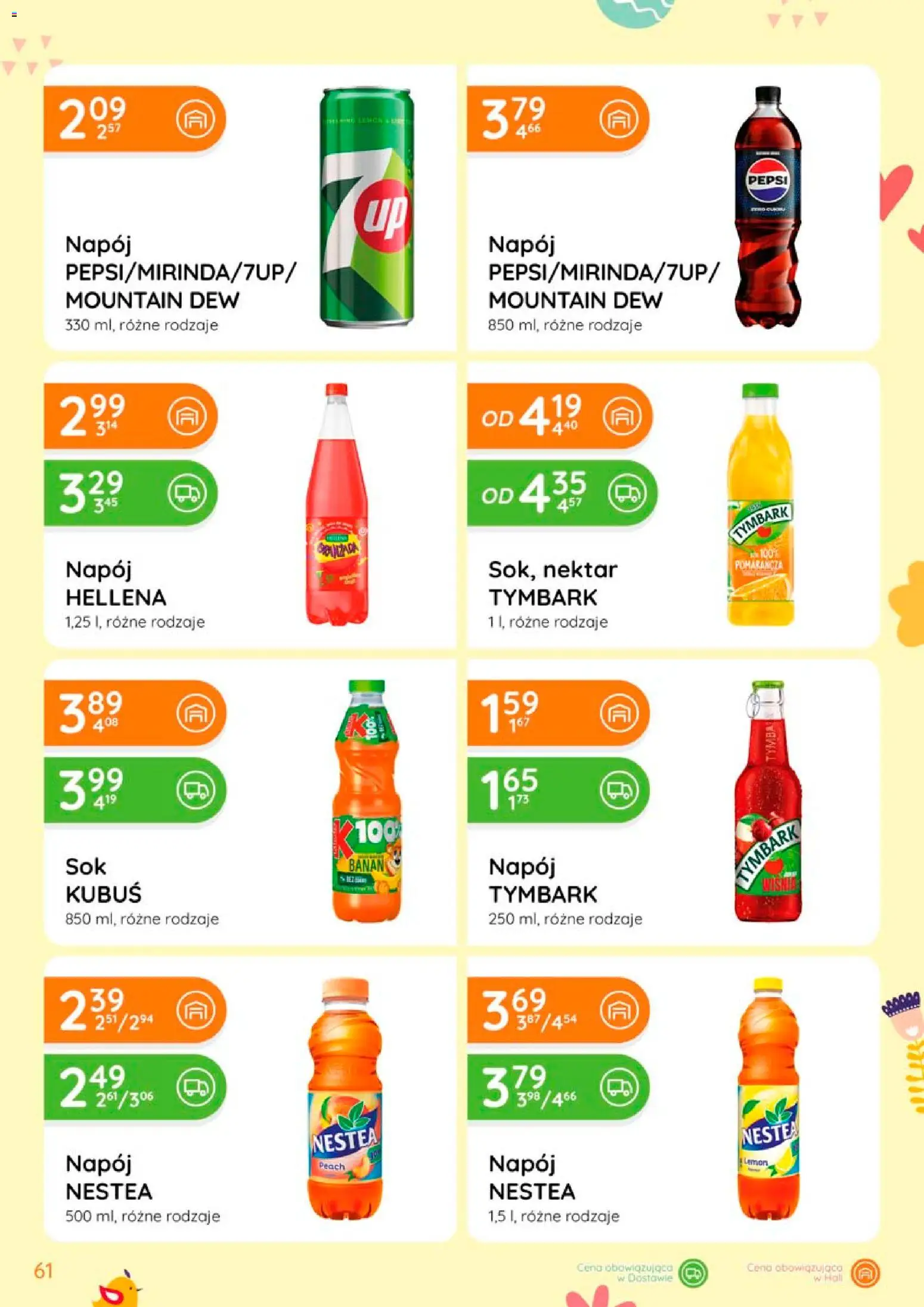 Eurocash gazetka - Oferta Produktowa od 05.03.2026 | Strona: 61 | Produkty: Pepsi, Banan