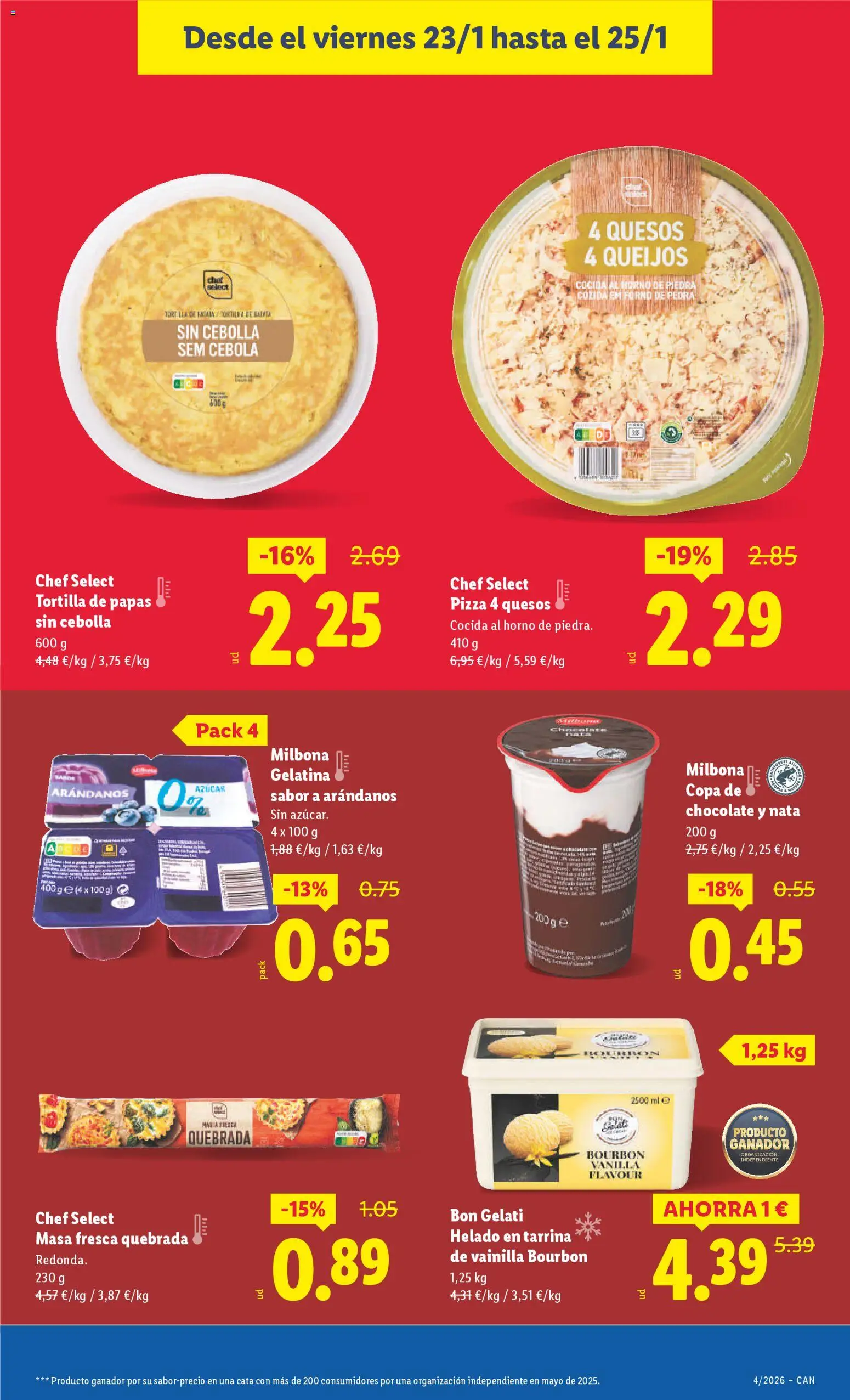 Lidl - Canarias │ válido desde el 19.01.2026 | Página: 25 | Productos: Gelatina, Chocolate, Pizza, Horno