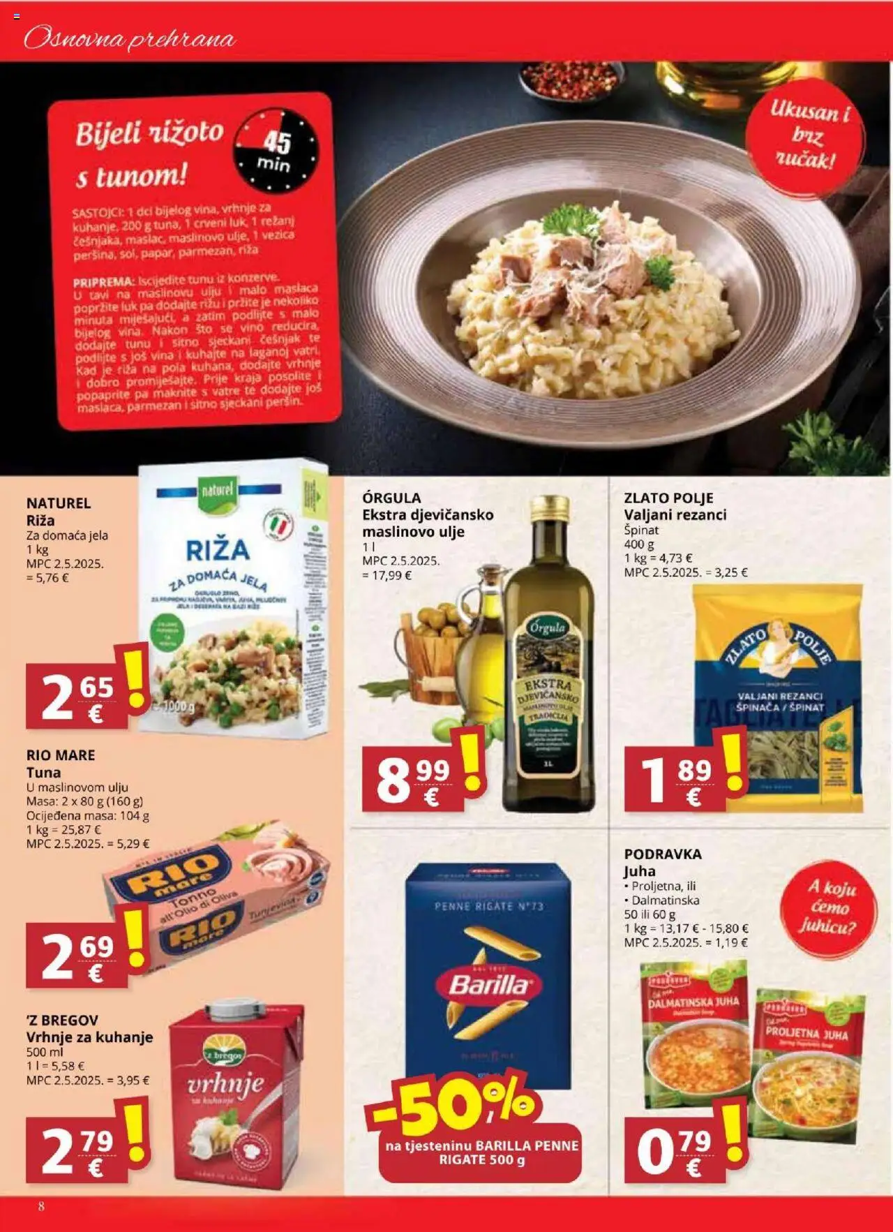 Ribola katalog | vrijedi od 10.09.2025 | Stranica: 8 | Proizvodi: Parmezan, Rio Mare, Podravka, Luk