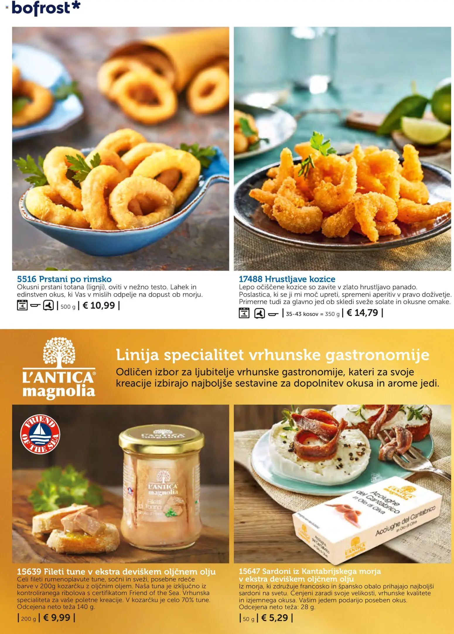 Novi Bofrost katalog ponudbe – veljaven od 01.11.2025 | Stran: 76 | Izdelki: Teza, Kozice, Tuna