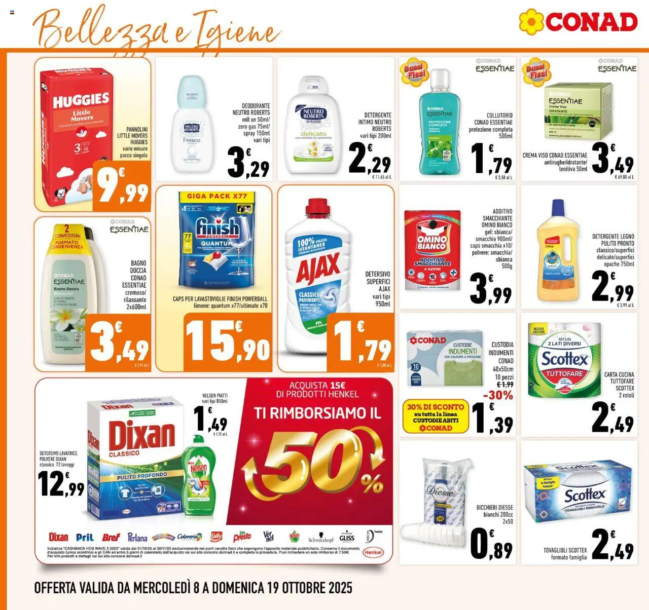 Volantino Conad del 08.10.2025 | Pagina: 22 | Prodotti: Deodorante, Collutorio, Detergente intimo, Bagno