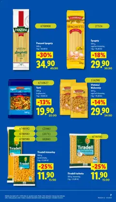 Náhled letáku Panzani špagety, 500 g, 1 kg = 69,80 Kč od 11.02.2026 | Strana: 7