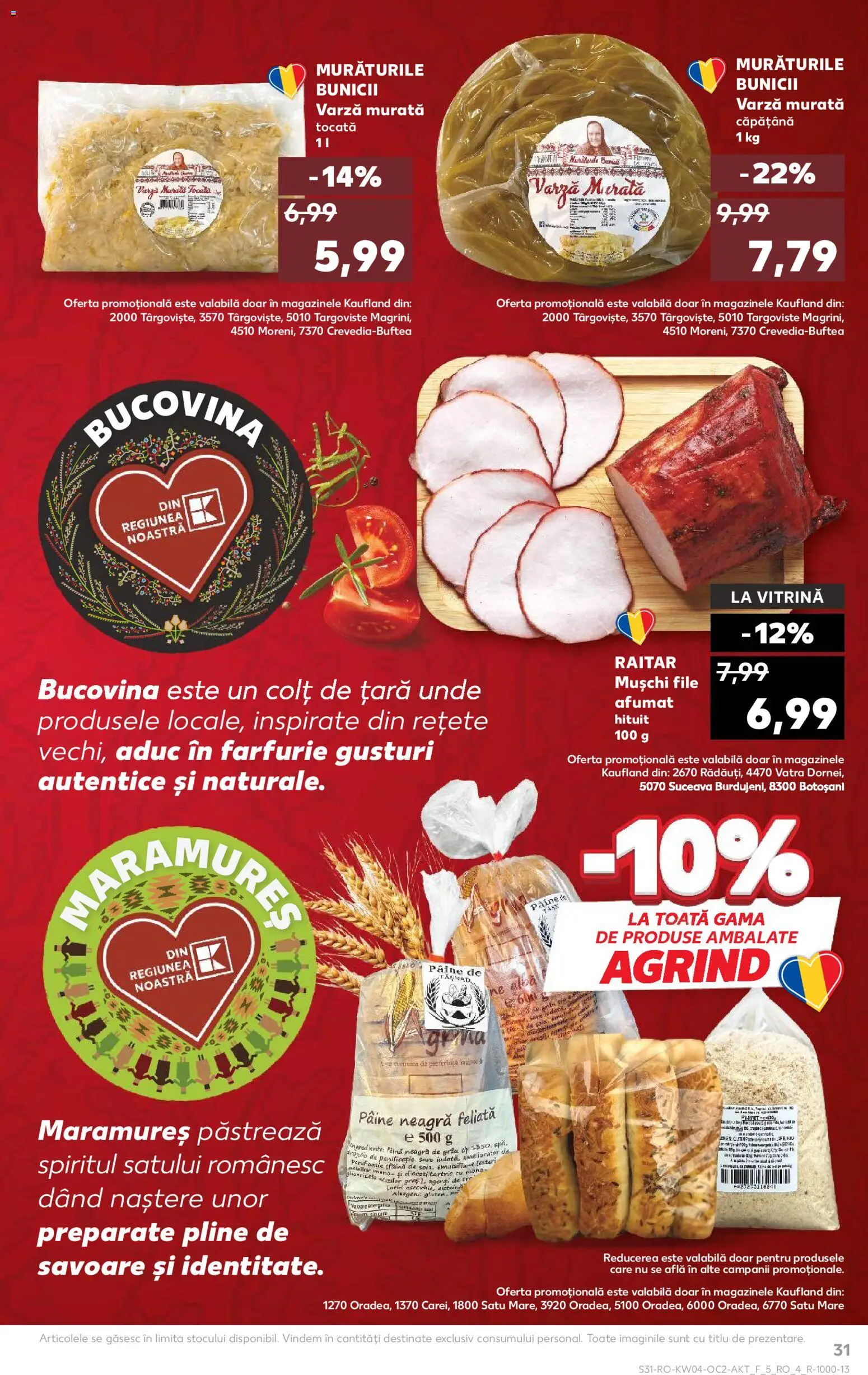 Noul catalog Kaufland – valabil de la 21.01.2026 | Pagină: 31 | Produse: Varză, Farfurie, Pâine, Făină