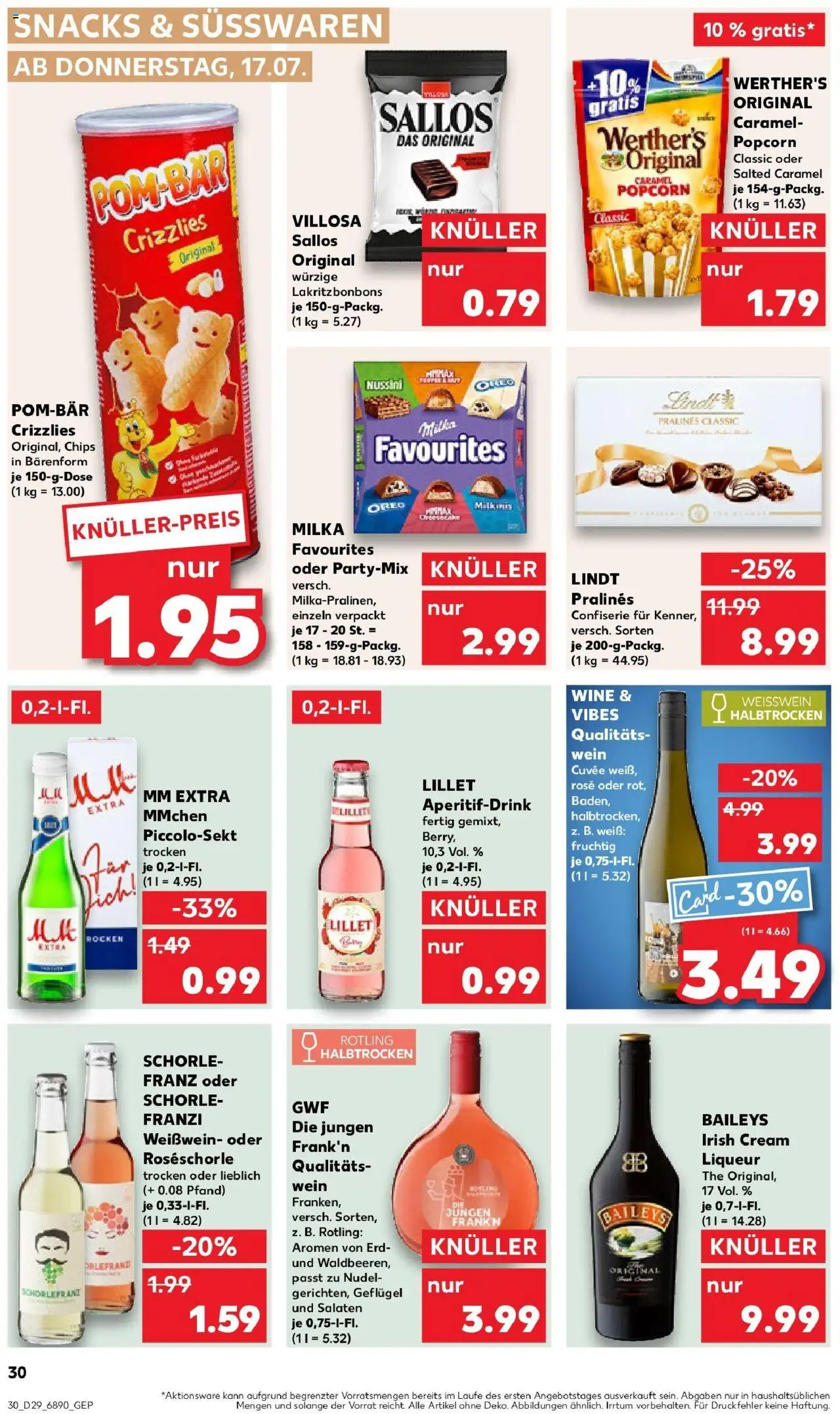 Kaufland prospekt Bergkamen	 - gültig ab dem 21.07.2025 | Seite: 43 | Produkte: Weißwein halbtrocken, Milka, POM-BÄR, Lillet