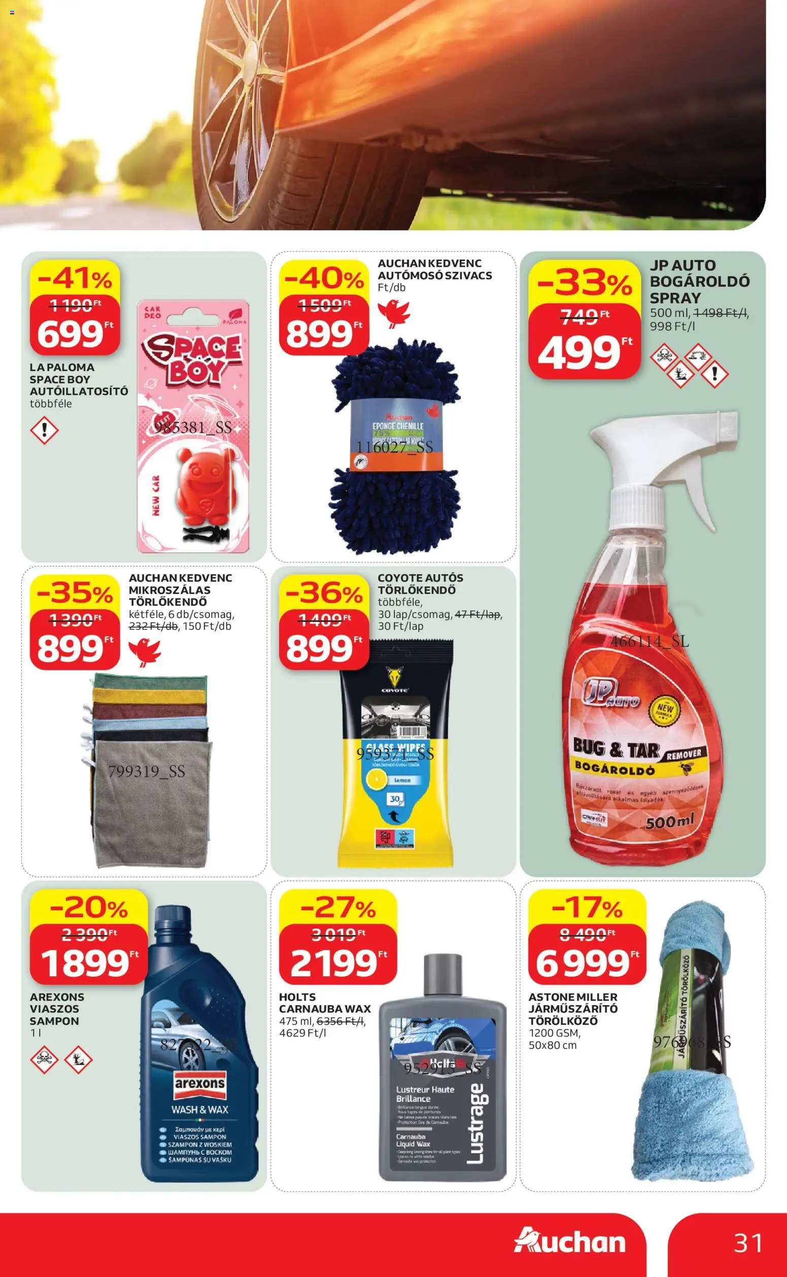 Auchan akciós ujság - amely érvényes a következő dátumtól: 09.04.2026 | Oldal: 31 | Termékek: Törölköző, Törlőkendő, Sampon