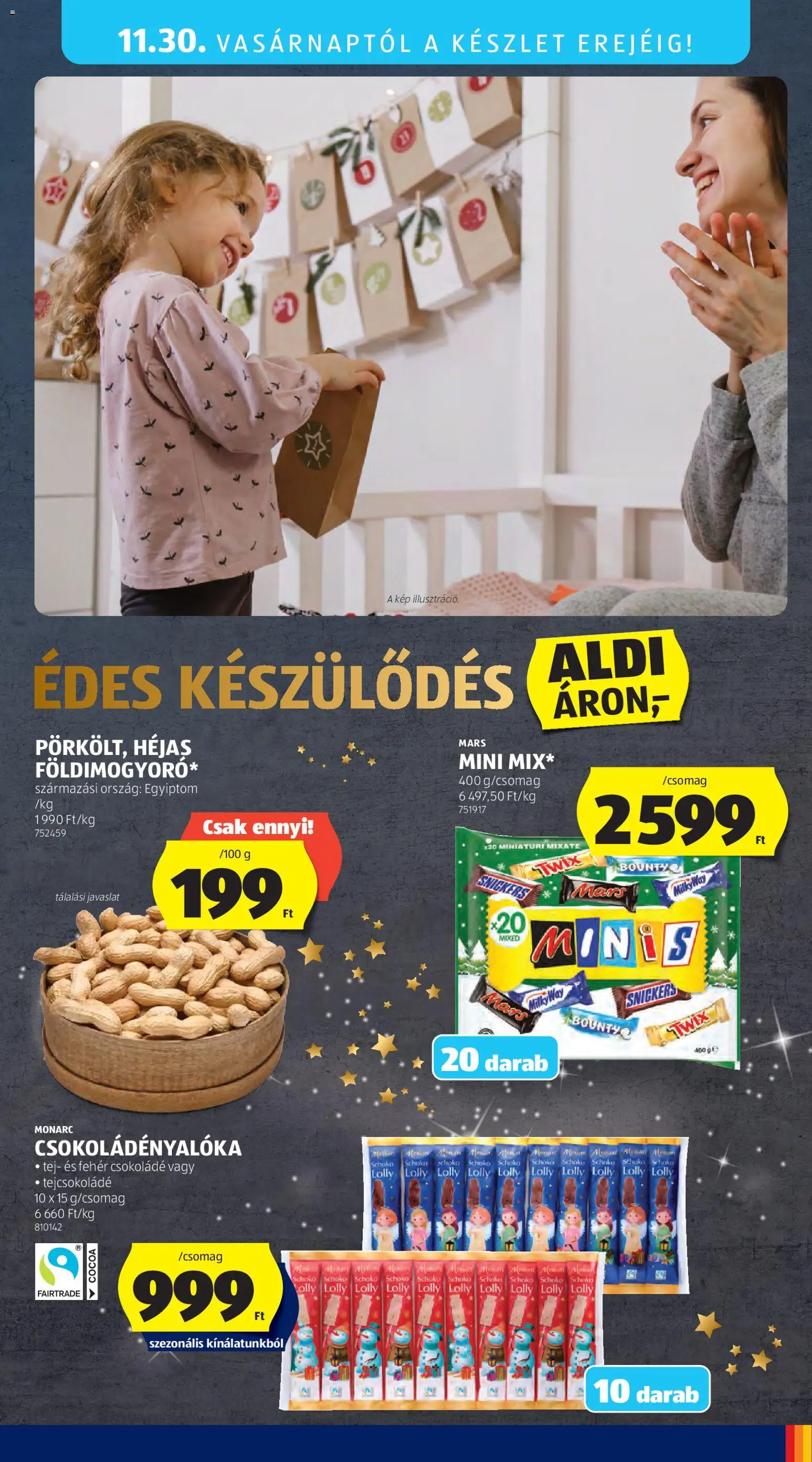 Aldi akciós ujság - amely érvényes a következő dátumtól: 27.11.2025 | Oldal: 59 | Termékek: Tejcsokoládé, Snickers, Tej, Csokoládé