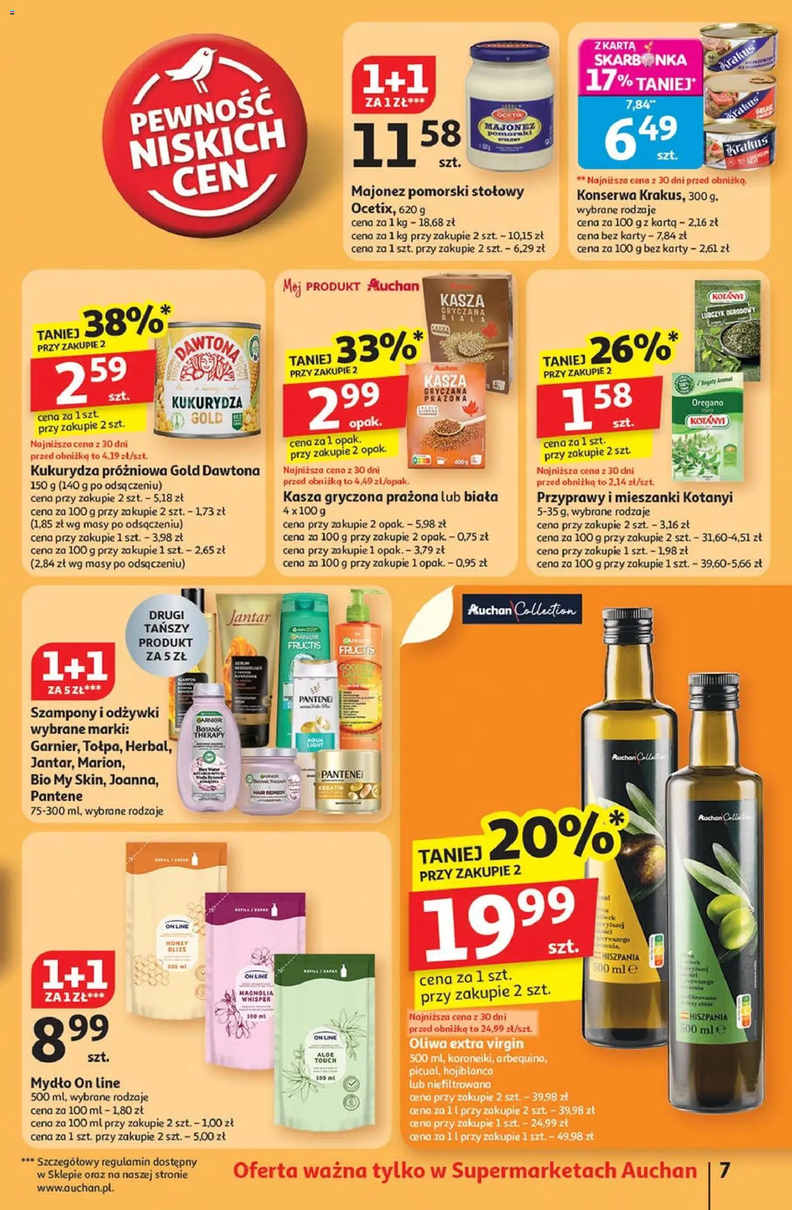 Auchan Gazetka od 30.10.2025 | Strona: 7 | Produkty: Oregano, Kasza, Kukurydza, Majonez