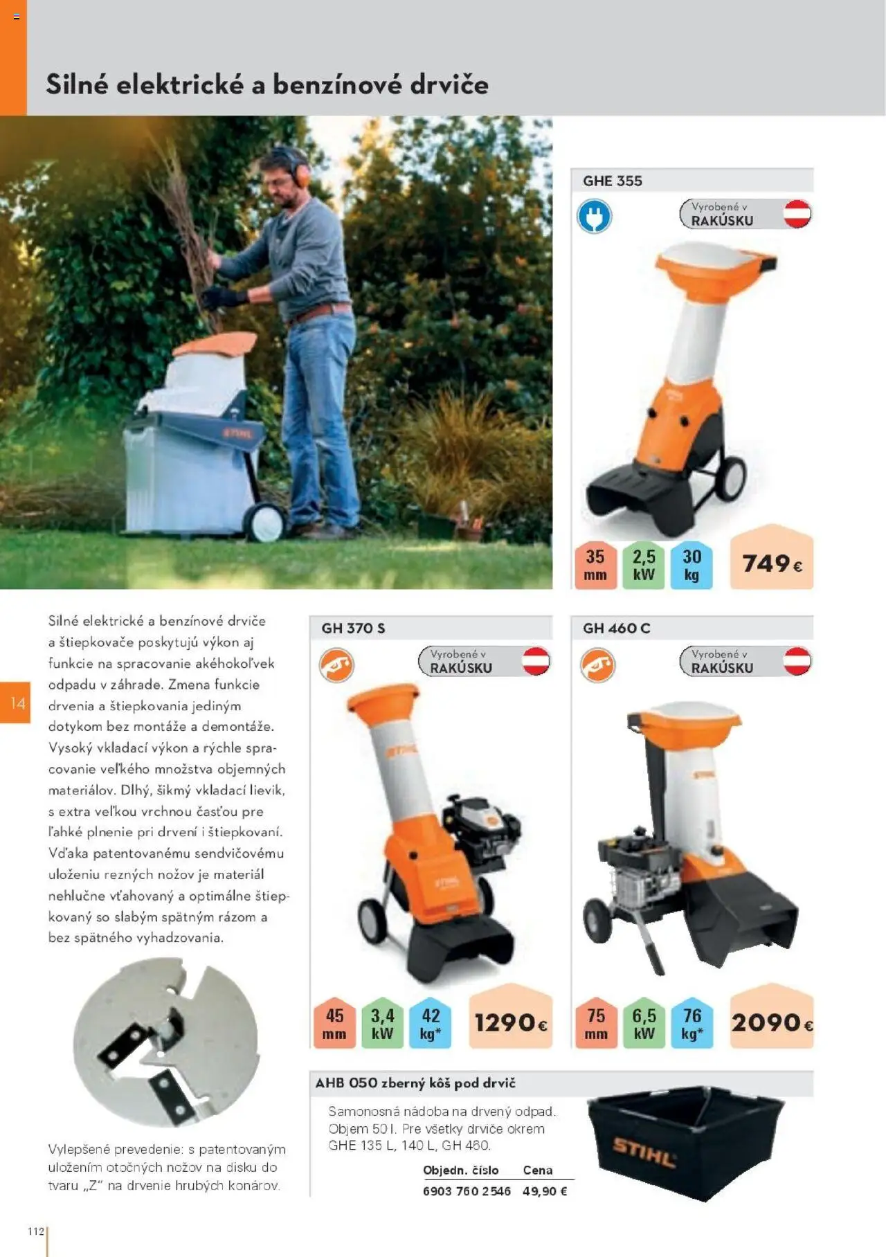 Nové STIHL akcie – leták je platný od 29.09.2025 | Strana: 112 | Produkty: Drvič, Kôš