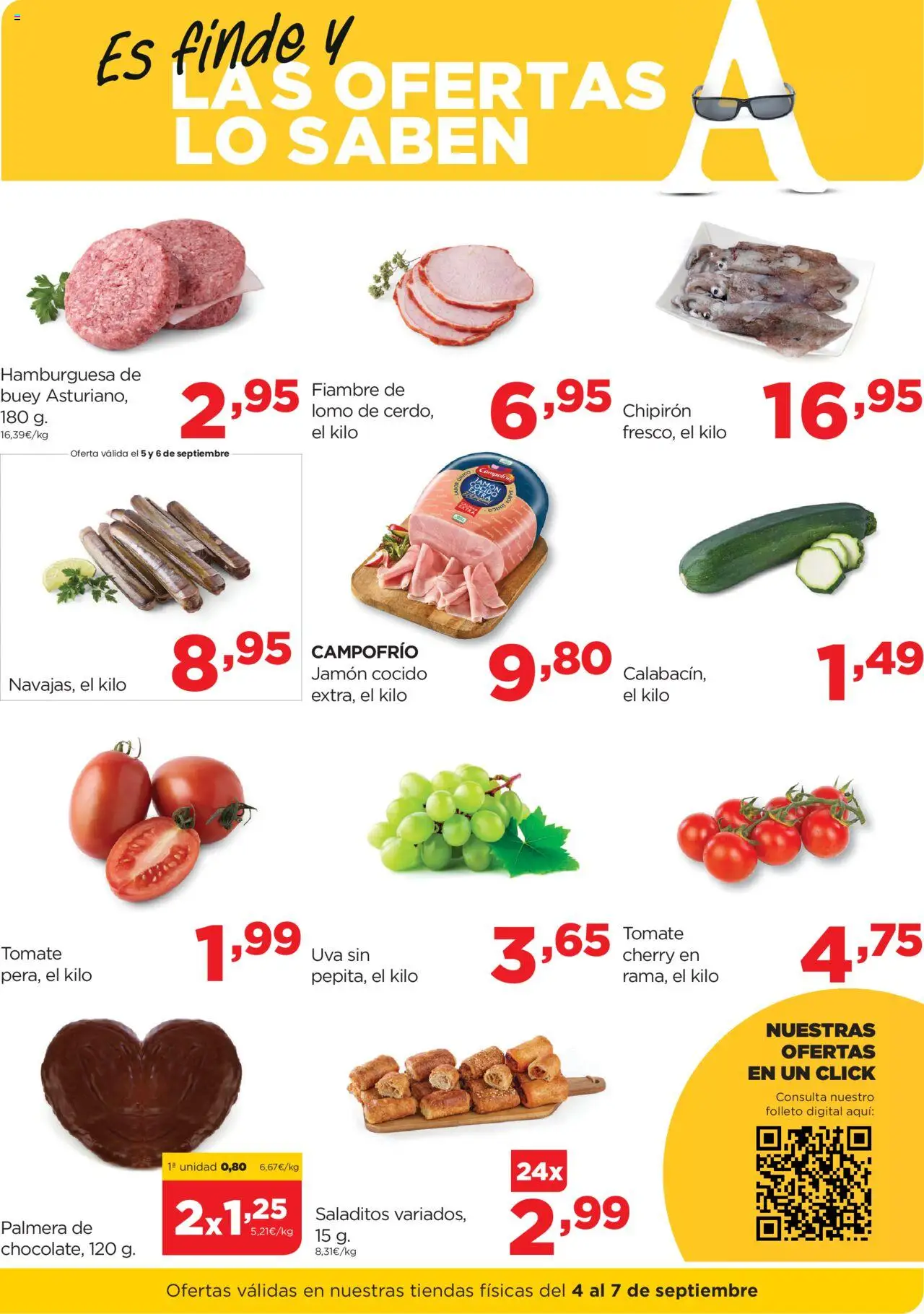 Alimerka - Fin de semana  │ válido desde el 04.09.2025 | Página: 2 | Productos: Jamón, Jamón cocido, Σοκολατούχο γάλα