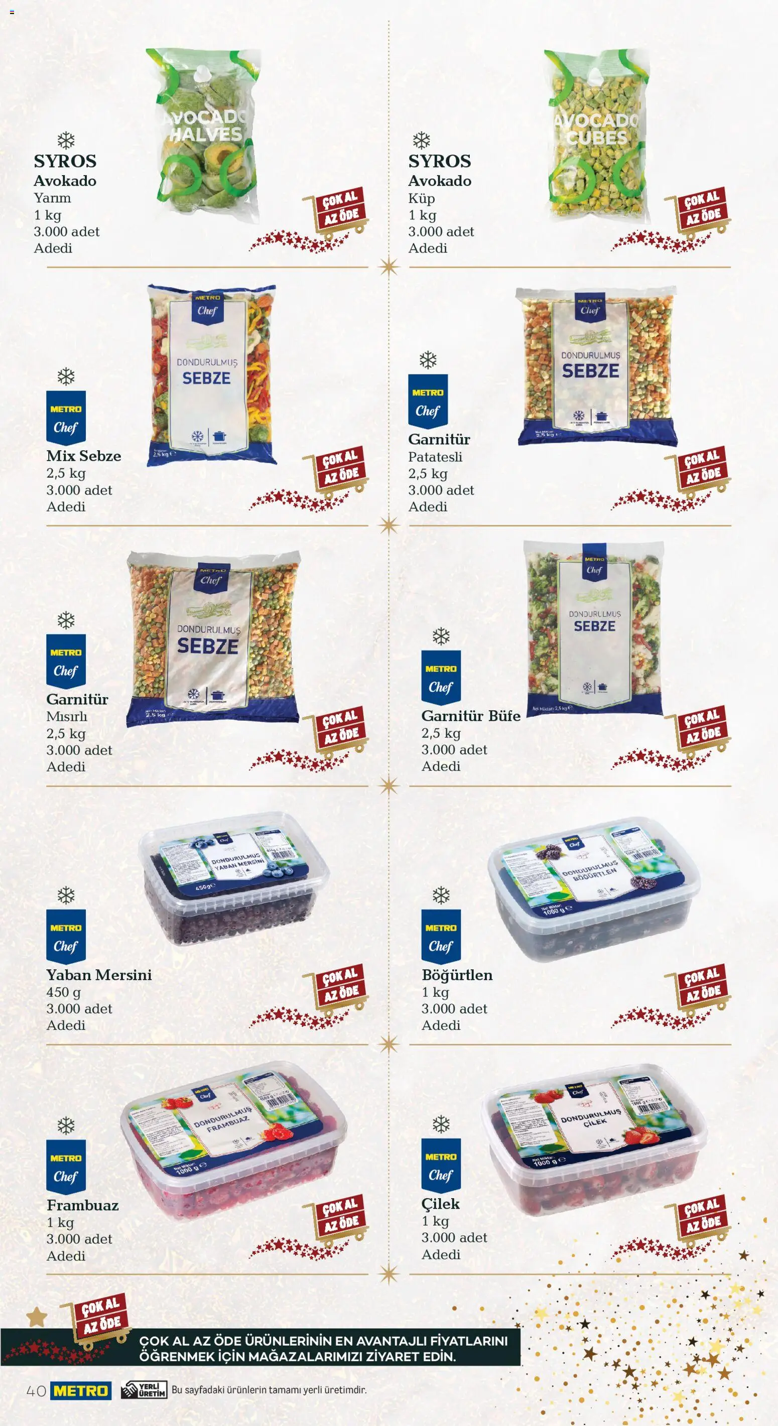 Metro - Yılbaşı Sofra Kataloğu - 01.12.2025 tarihinden itibaren geçerlidir | Sayfa: 40 | Ürünler: Frambuaz, Sebze, Böğürtlen, Yaban mersini