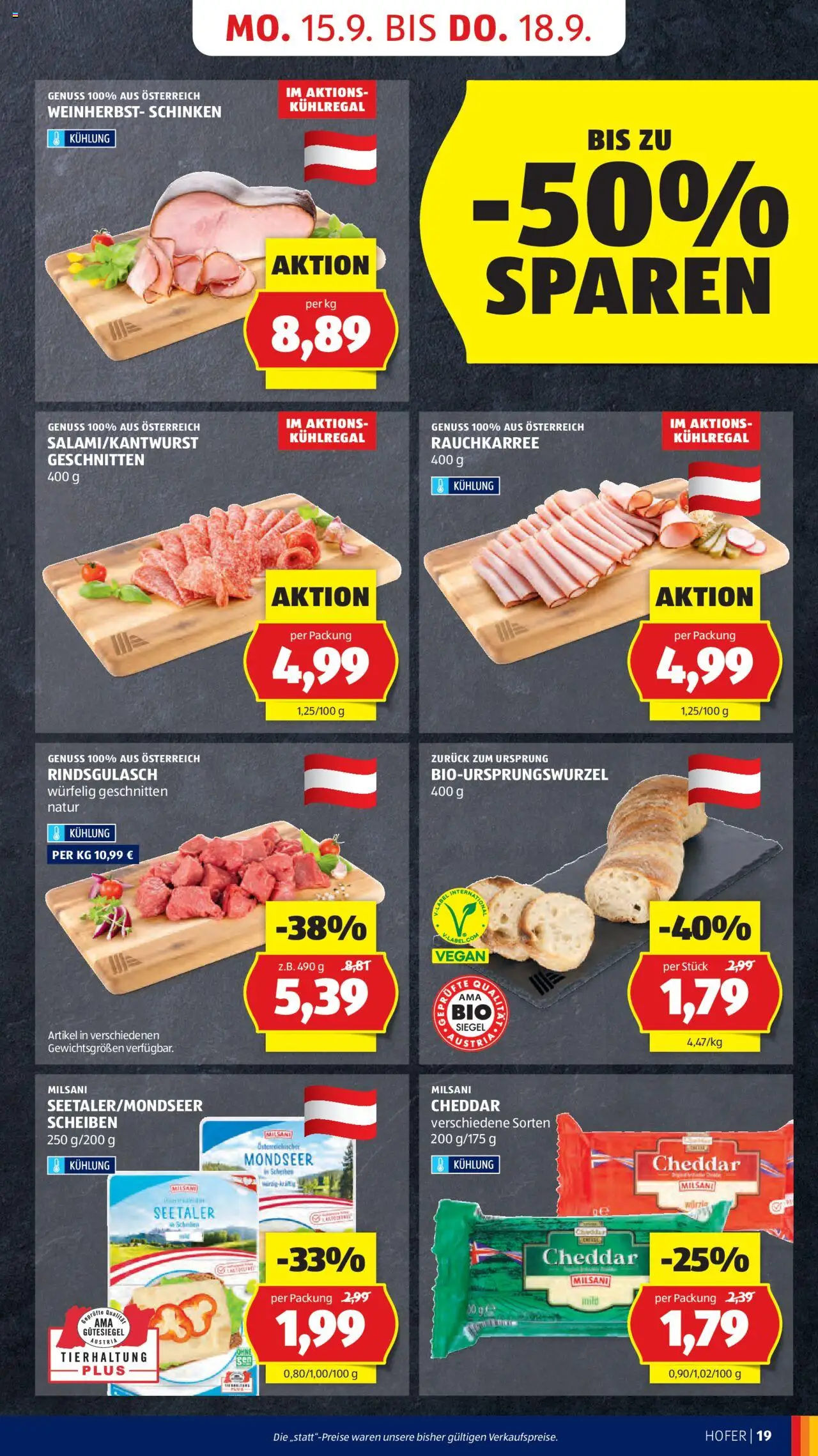 Hofer Flugblatt gültig ab 12.09.2025 | Seite: 21 | Produkte: Schinken