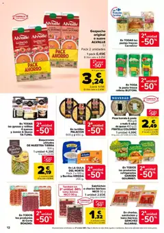 Carrefour folleto │ válido desde el 08.08.2025 | Página: 14 | Productos: Queso, Jamón, Pasta, Gazpacho