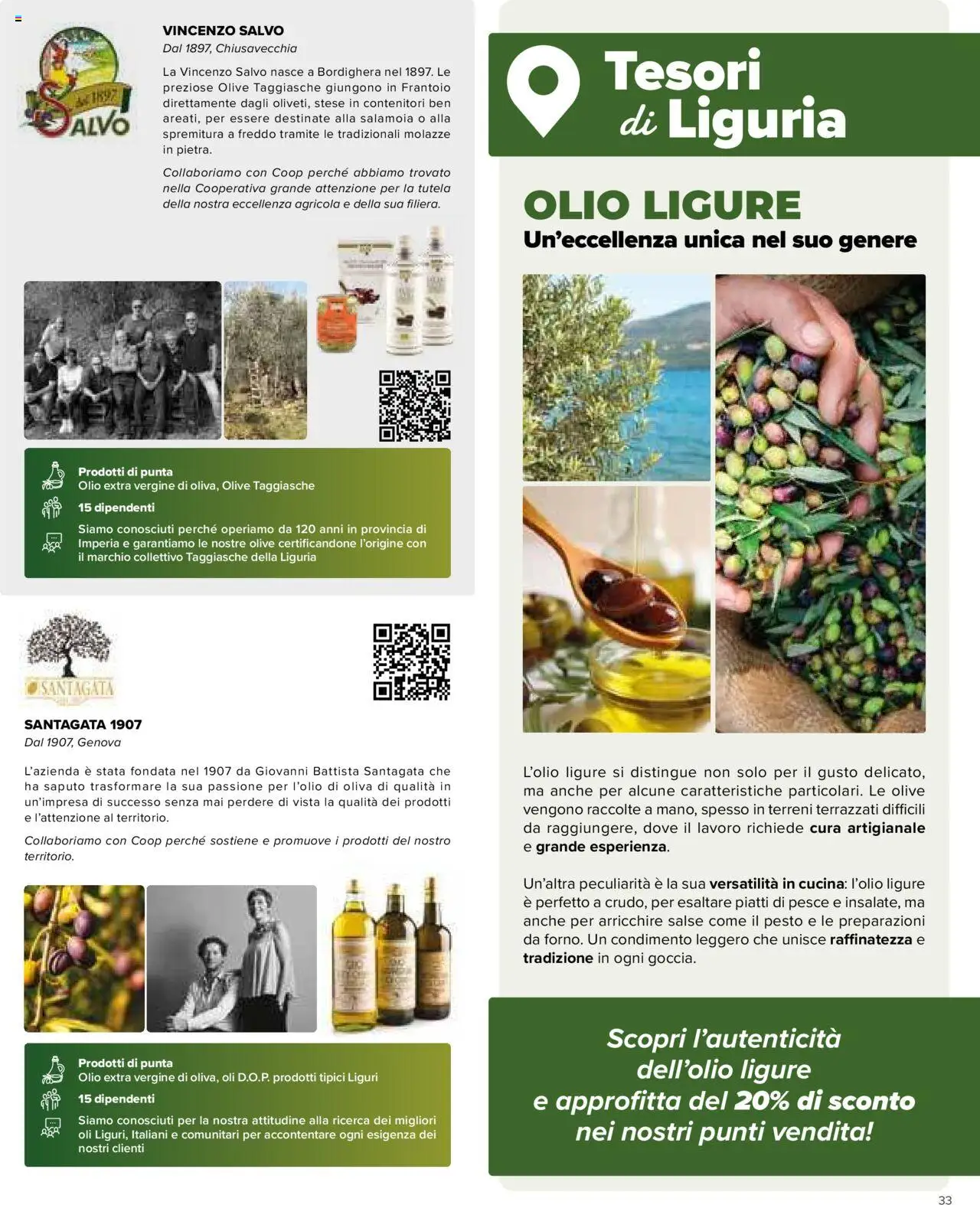 Volantino COOP del 09.10.2025 | Pagina: 33 | Prodotti: Pesce, Olio, Olive, Olio extra vergine
