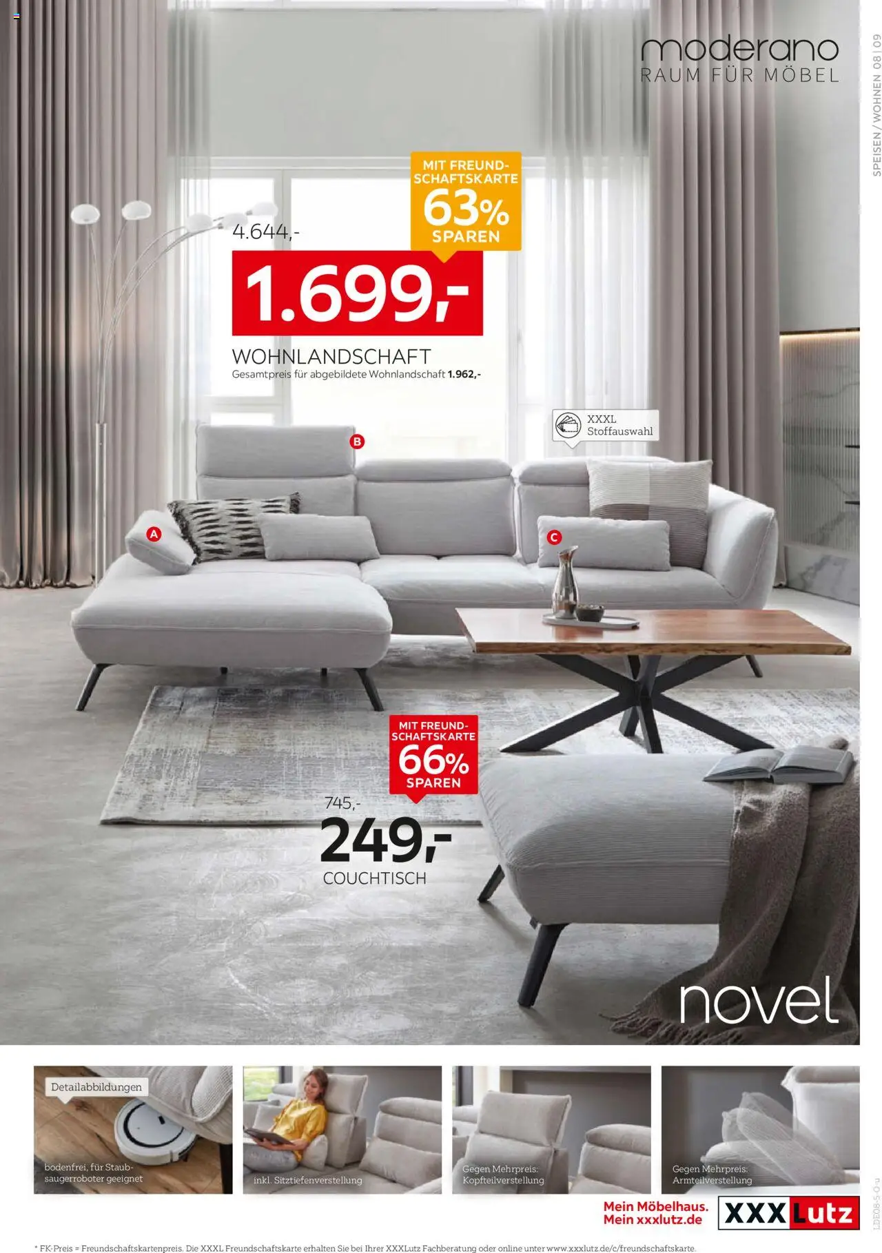 XXXL Lutz Wohntrends zum Bestpreis - gültig ab dem 04.08.2025 | Seite: 9 | Produkte: Wohnlandschaft, Couchtisch