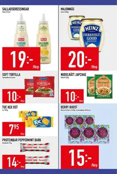 Matdax erbjudanden - Förhandsvisning av reklamblad från butik Matdax aktuell från 07.04.2026 | Sida: 18 | Produkter: Tortilla, Proteinbar, Majonnäs, Ost
