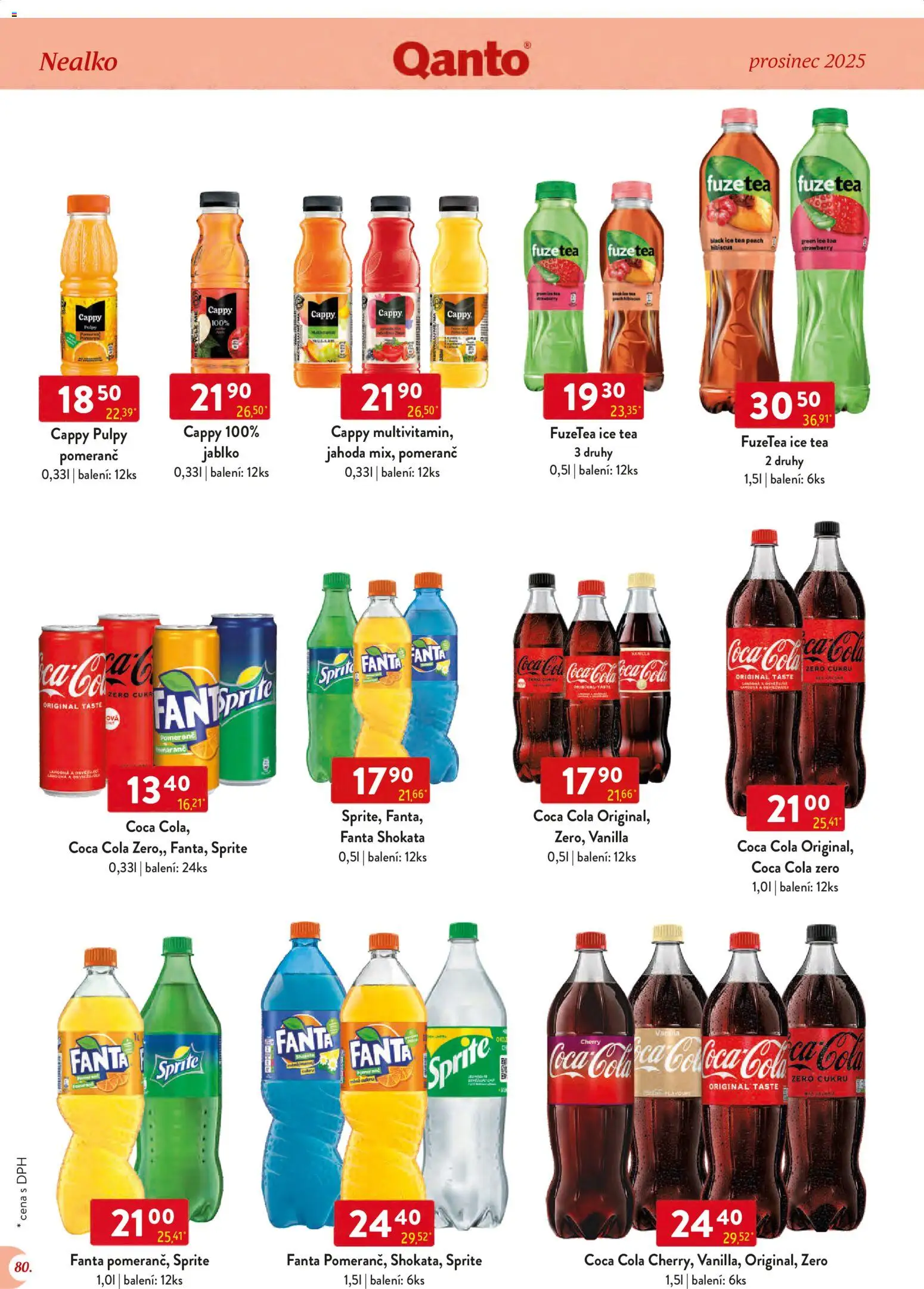Astur & Qanto leták - Velkoobchod 12/2025 od 01.12.2025 | Strana: 80 | Produkty: Fanta, Coca cola, Ice tea, Cola