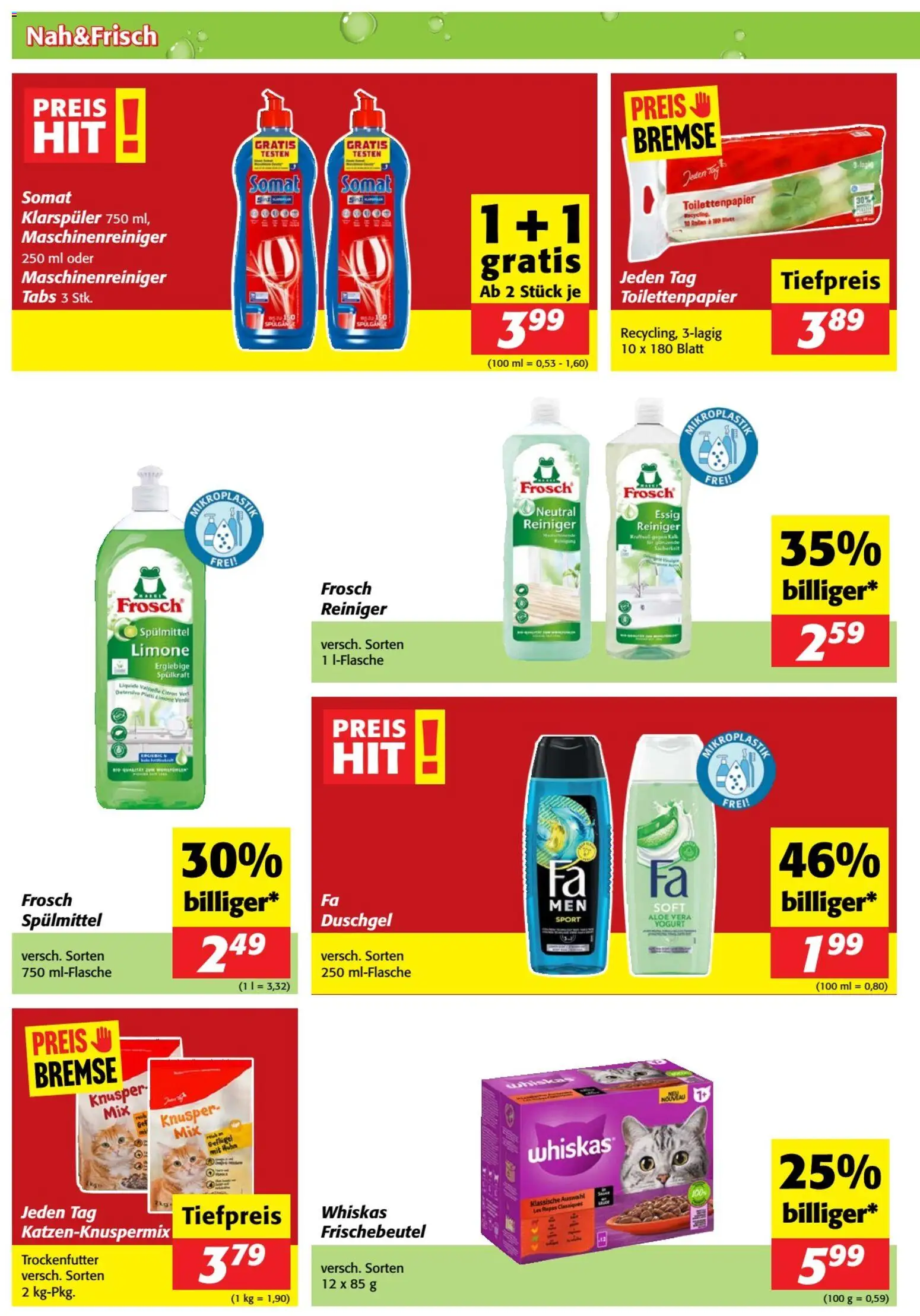 Nah und Frisch Flugblatt gültig ab 25.02.2026 | Seite: 4 | Produkte: Klarspüler, Duschgel