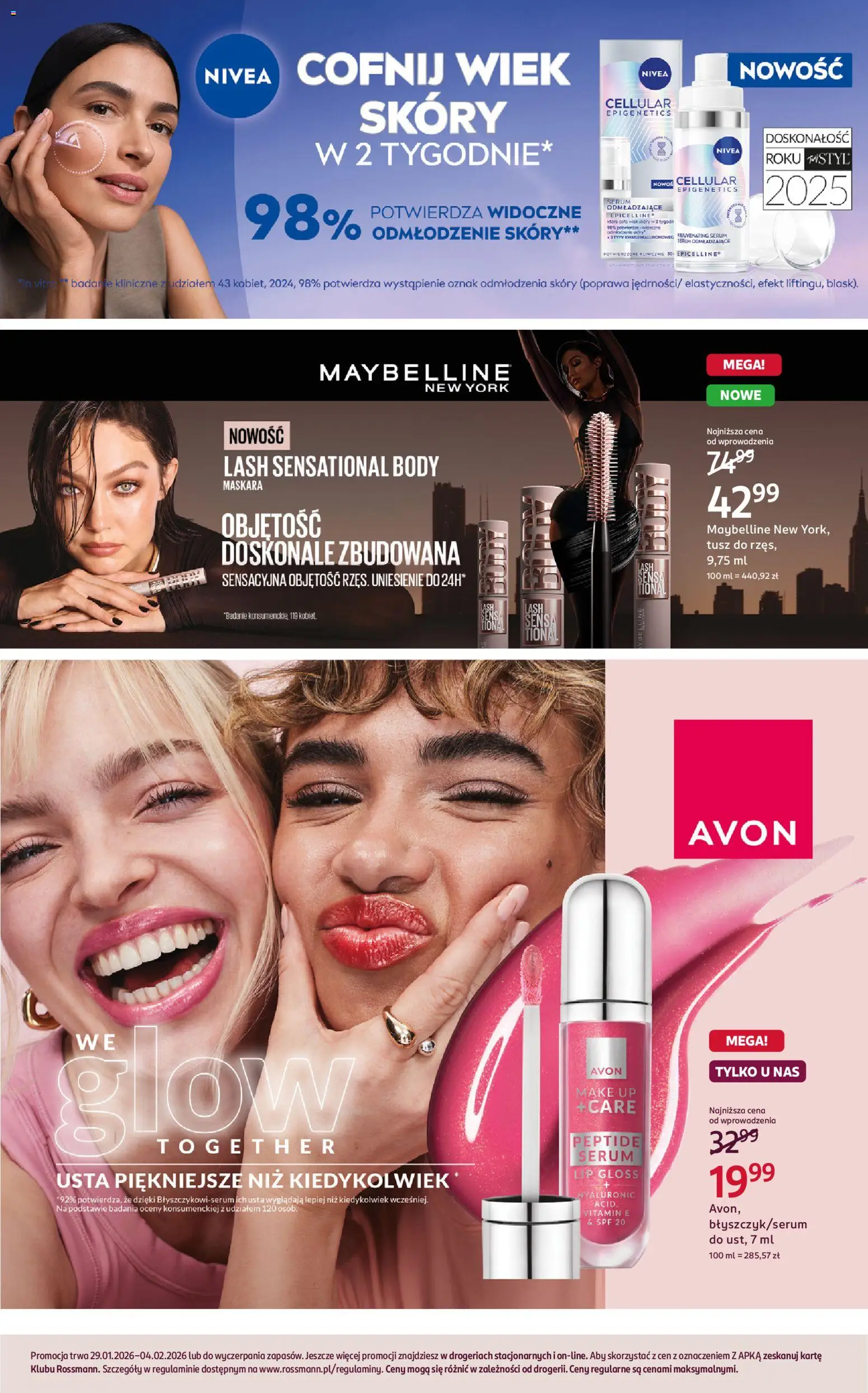 Rossmann Gazetka od 29.01.2026 | Strona: 15 | Produkty: Maskara, Body