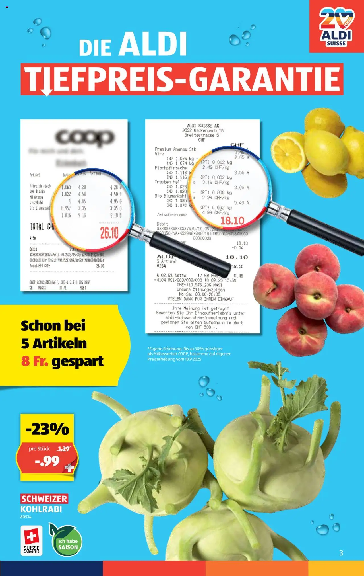 Aldi Aktionen – gültig ab 16.10.2025 | Seite: 4 | Produkte: Blumenkohl, Ananas, Pfirsich
