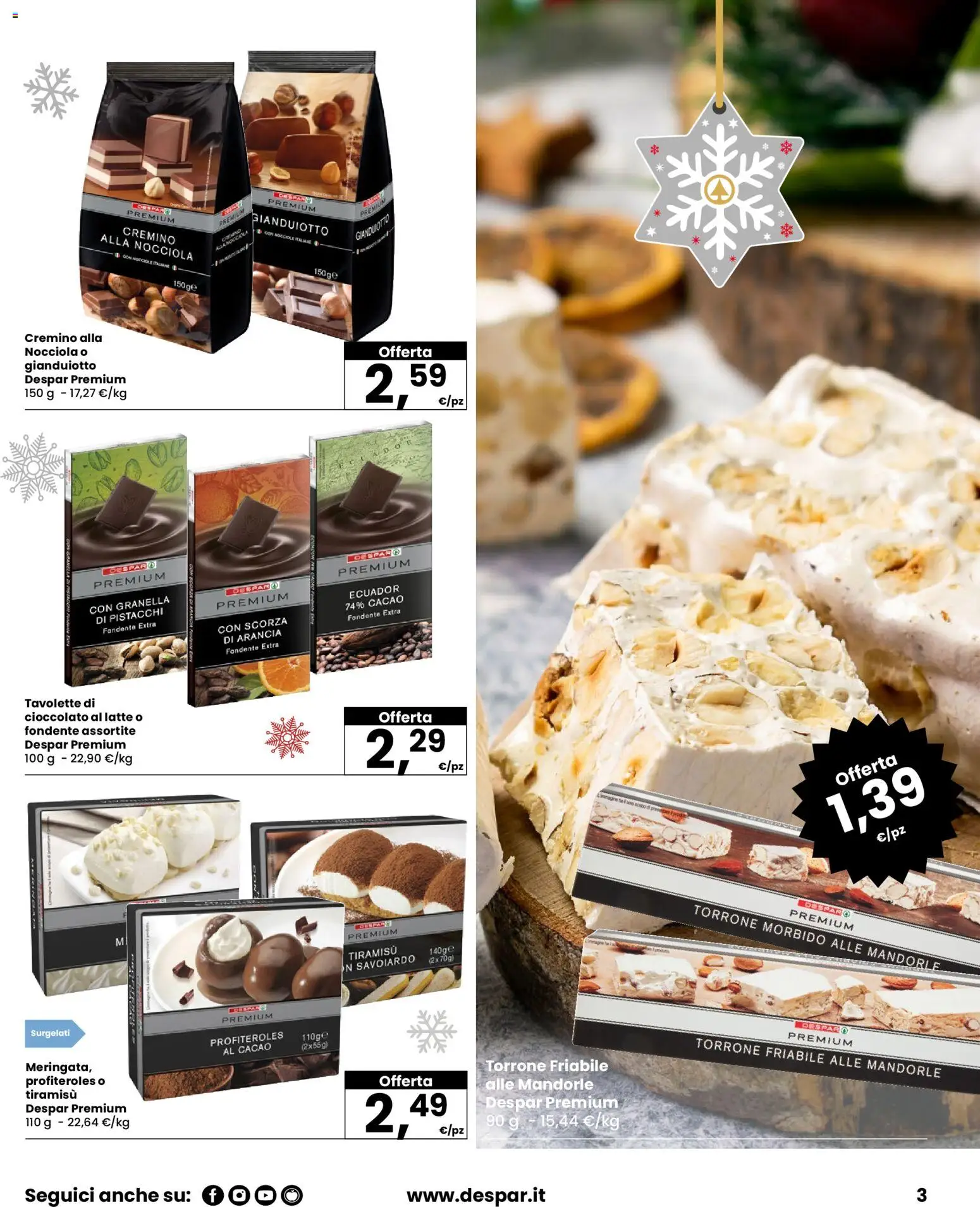Volantino Despar del 04.12.2025 | Pagina: 3 | Prodotti: Cioccolato, Arancia, Pistacchi, Cacao