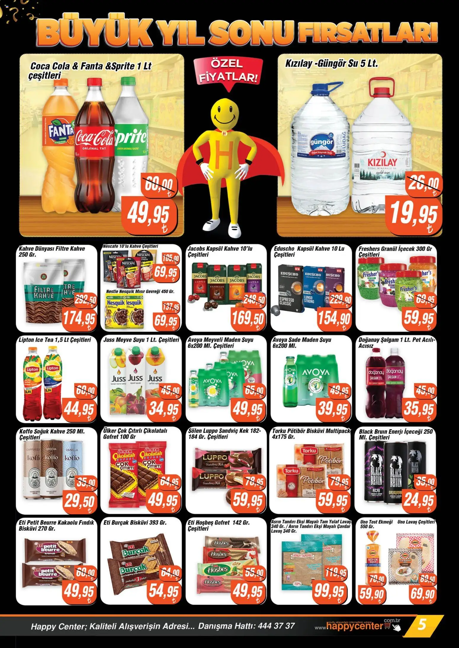 Happy Center - Katalog - 10.12.2025 tarihinden itibaren geçerlidir | Sayfa: 5 | Ürünler: Kahve, Meyve suyu, Su, Yulaf