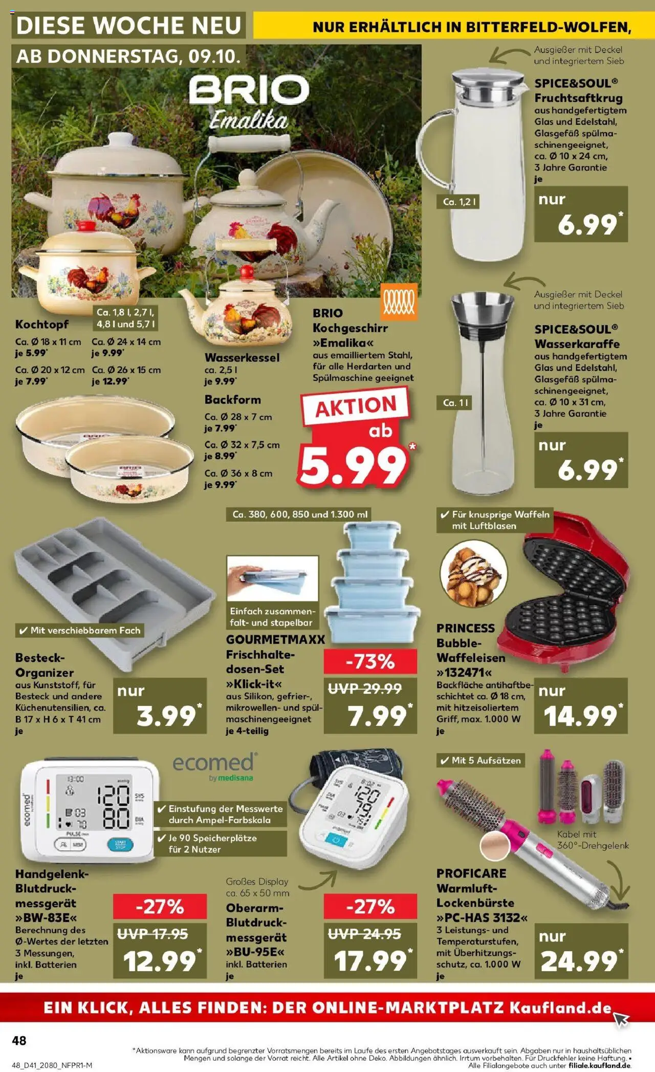 Kaufland prospekt Bitterfeld-Wolfen	 – gültig ab 09.10.2025 | Seite: 48 | Produkte: Kabel, Batterien, Waffeln, Waffeleisen