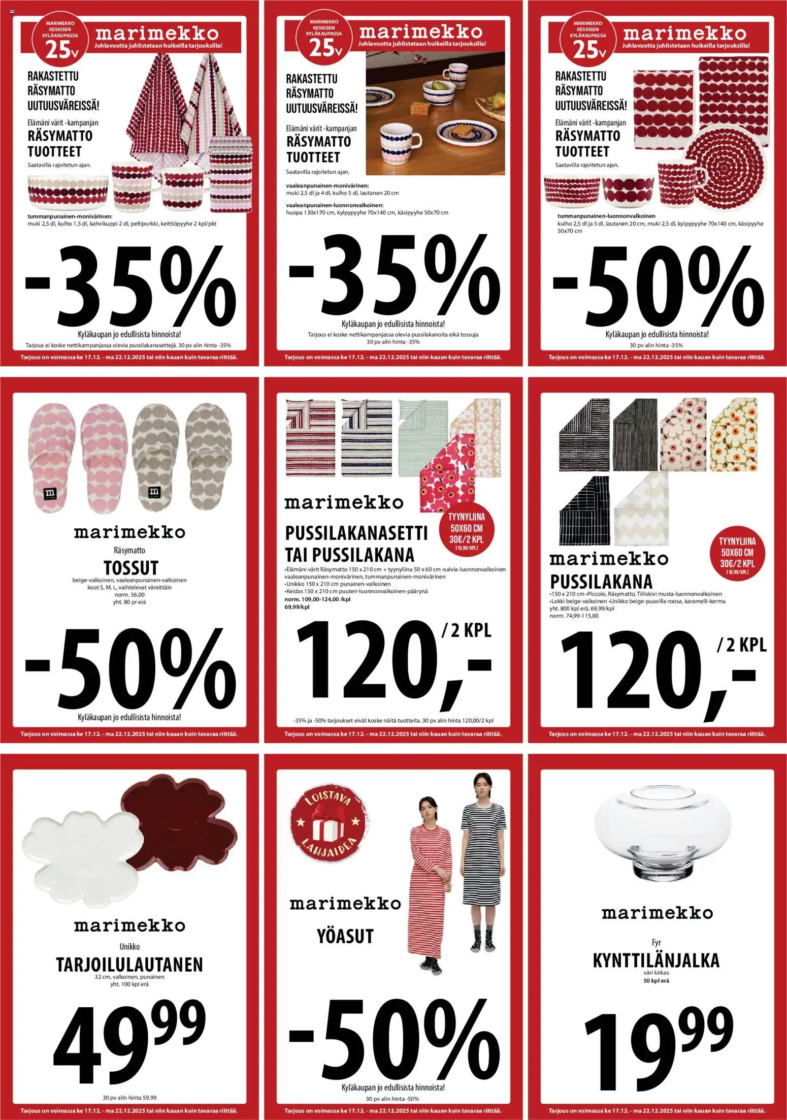 Tuuri tarjoukset – voimassa 17.12.2025 alkaen | Sivu: 17 | Tuotteet: Pussilakanasetti, Muki, Tossut, Tyynyliina