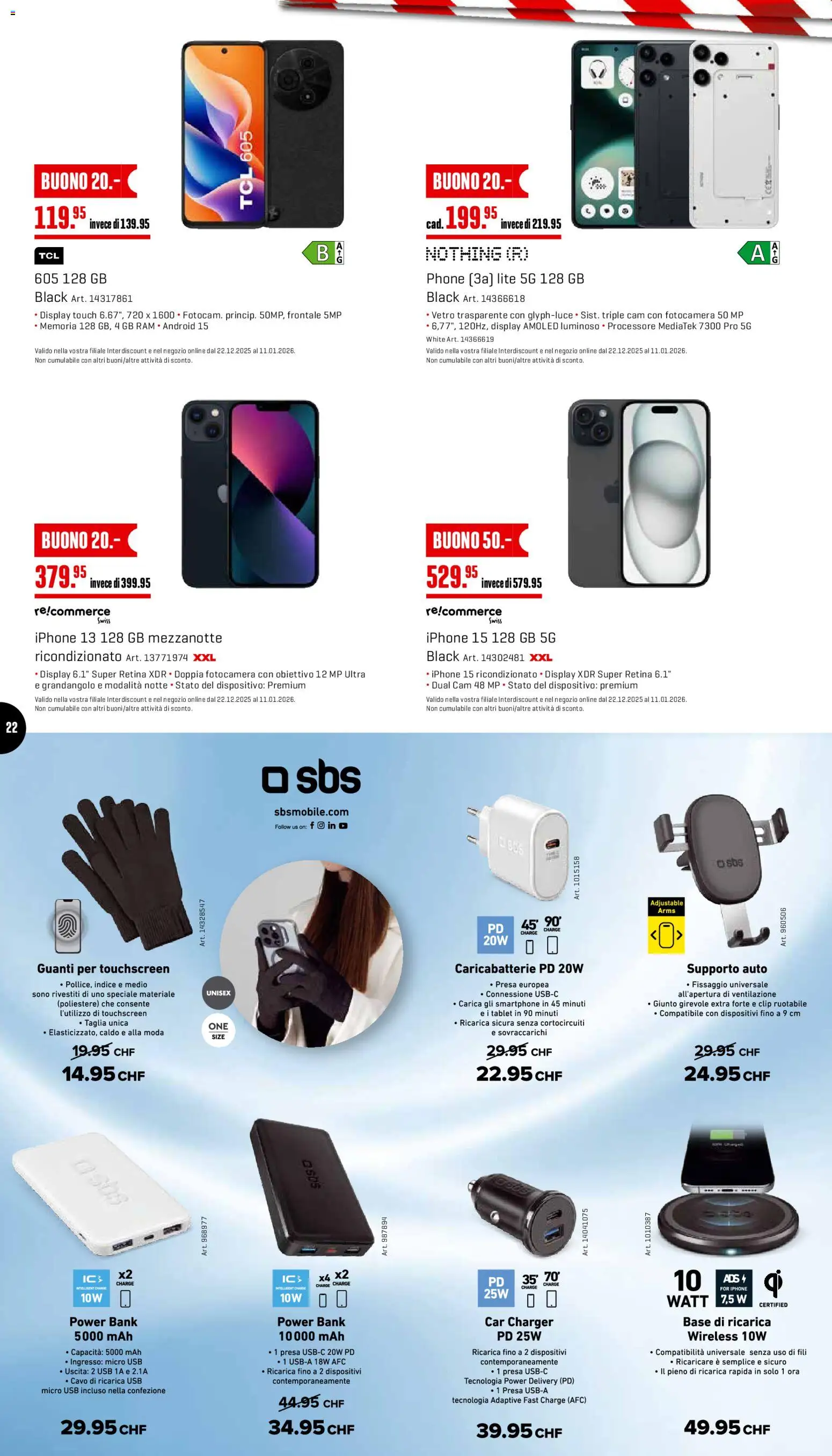 Interdiscount Aktionen IT – gültig ab 22.12.2025 | Seite: 22 | Produkte: Smartphone, Tablet, Iphone, Usb