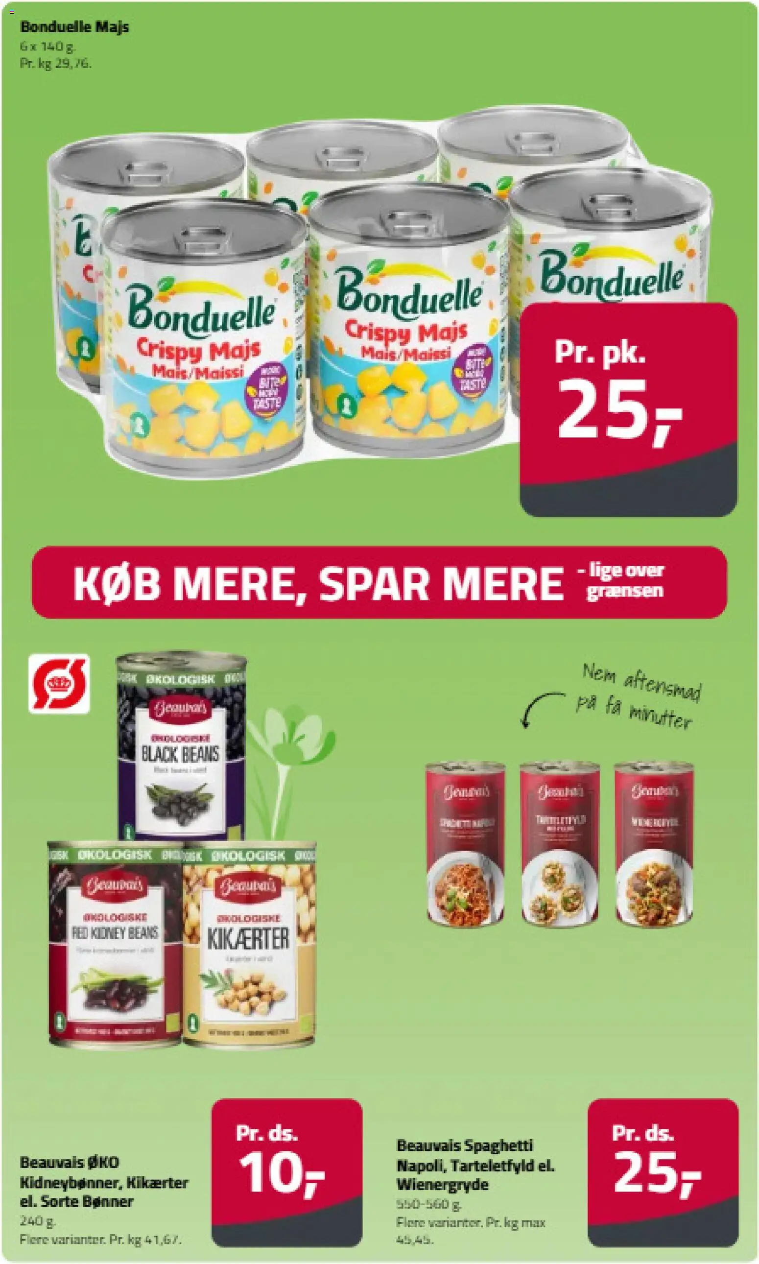 Fleggaard tilbudsavis – gyldig fra 08.04.2026 | Side: 4 | Produkter: Majs, Kikærter, Bønner, Sorte Bønner