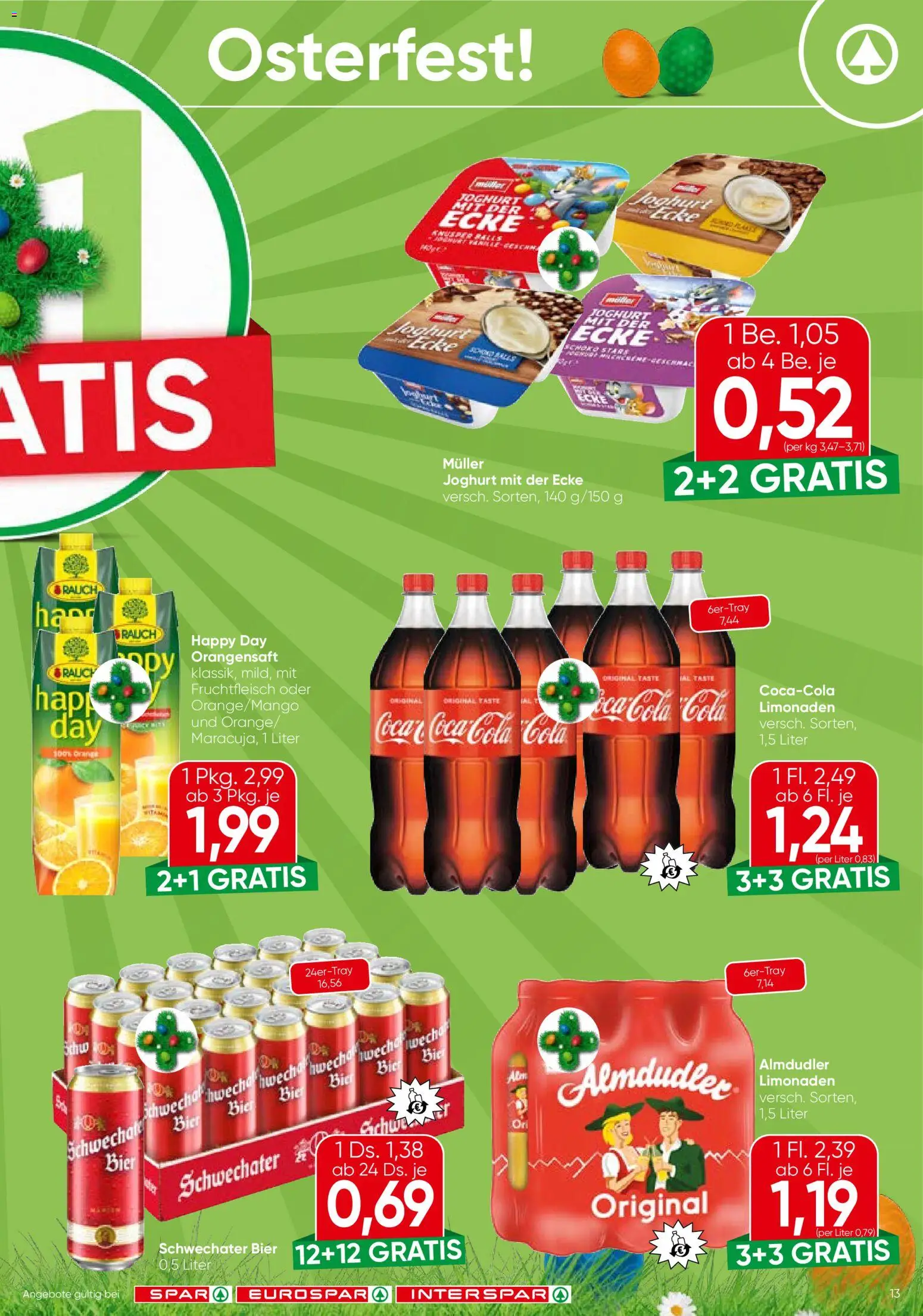 Spar Flugblatt - Burgenland gültig ab 31.03.2026 | Seite: 13 | Produkte: Joghurt, Bier