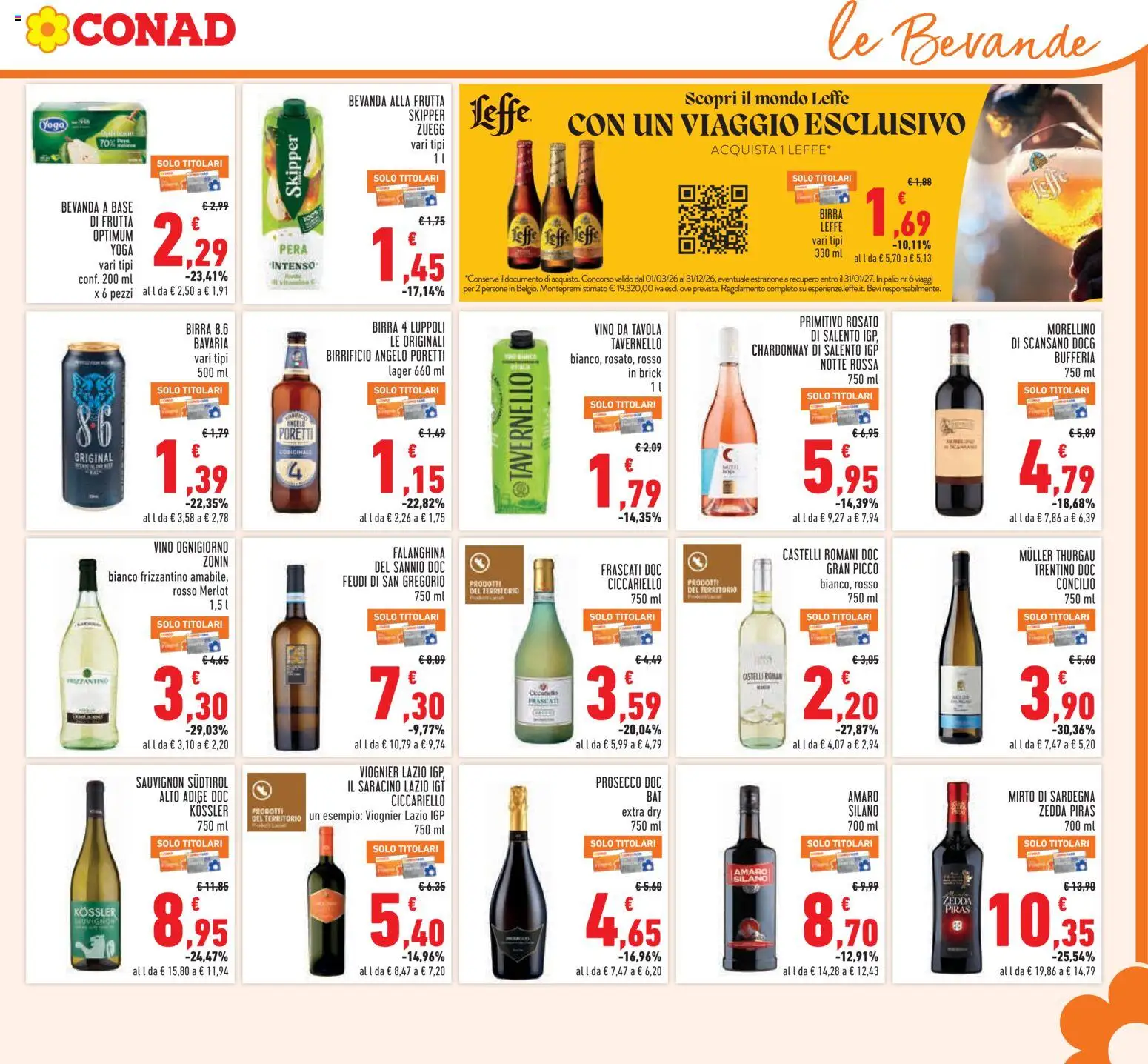 Volantino Conad del 08.04.2026 | Pagina: 19 | Prodotti: Prosecco, Frutta, Vino, Pera