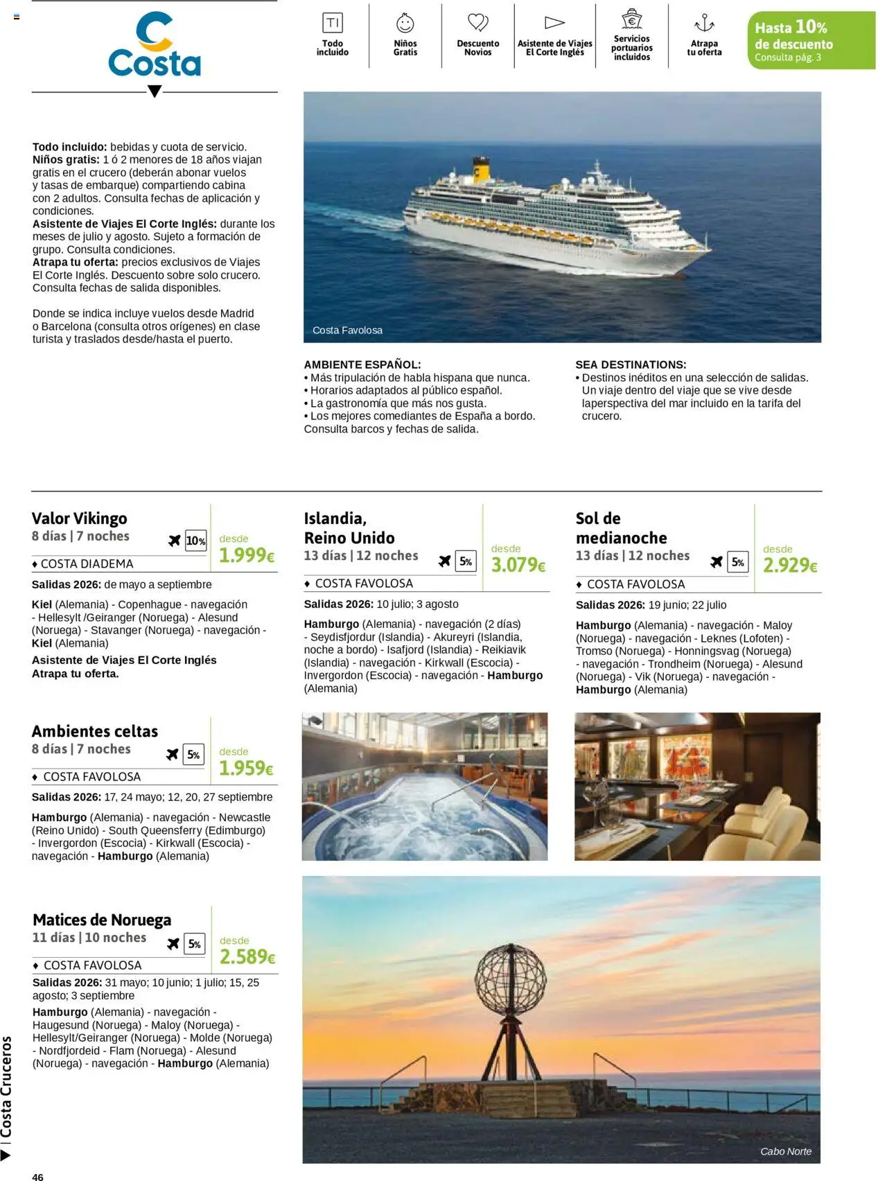 Viajes El Corte Inglés - Crucero Fantástico │ válido desde el 16.09.2025 | Página: 46 | Productos: Navegación