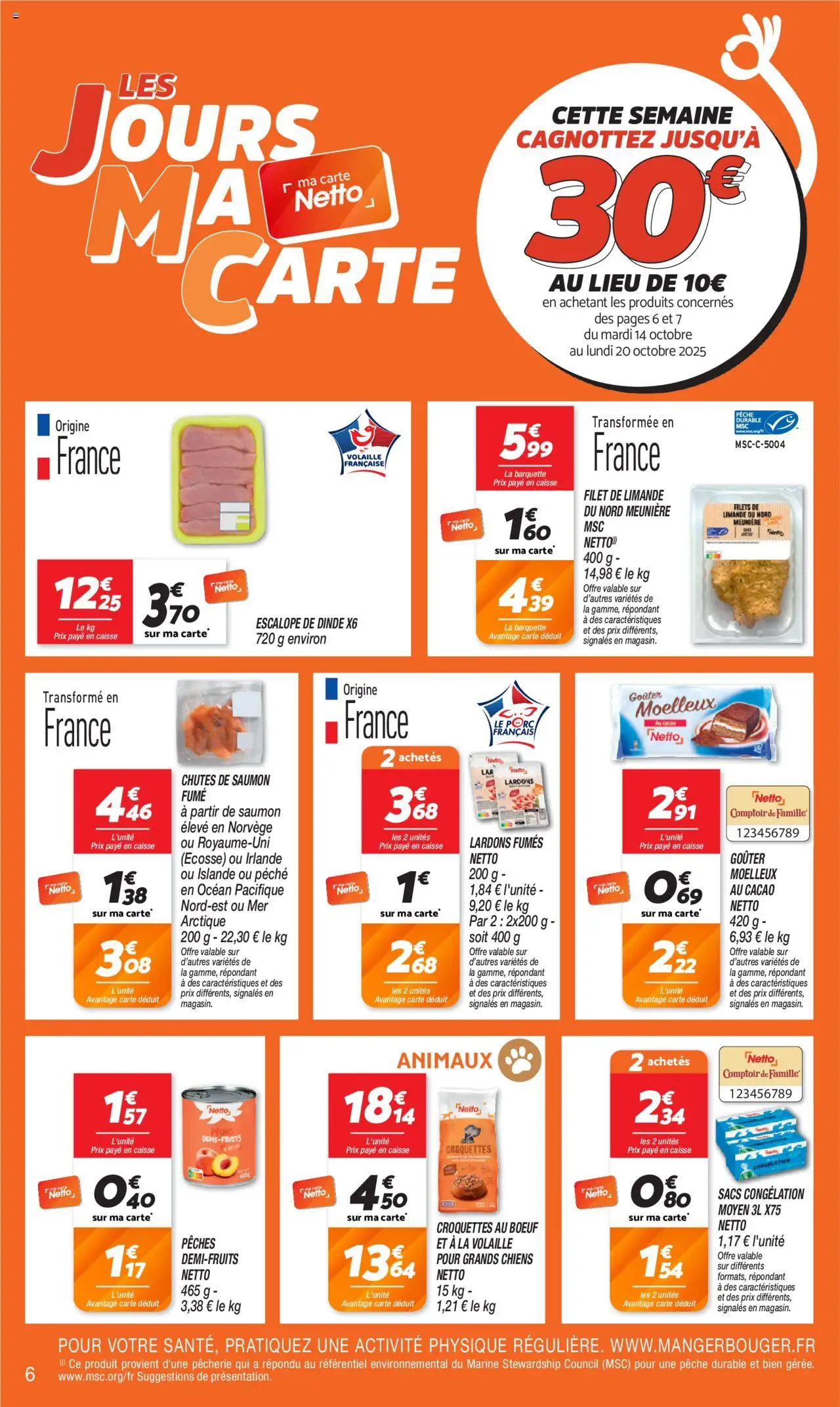 {H1} | Page: 6 | Produits: Pêche, Volaille, Lardons, Saumon