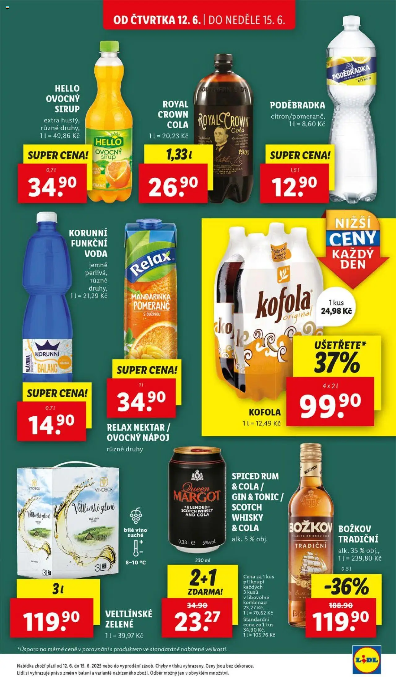 Lidl leták od 12.06.2025 | Strana: 29 | Produkty: Voda, Whisky, Sirup, Kofola