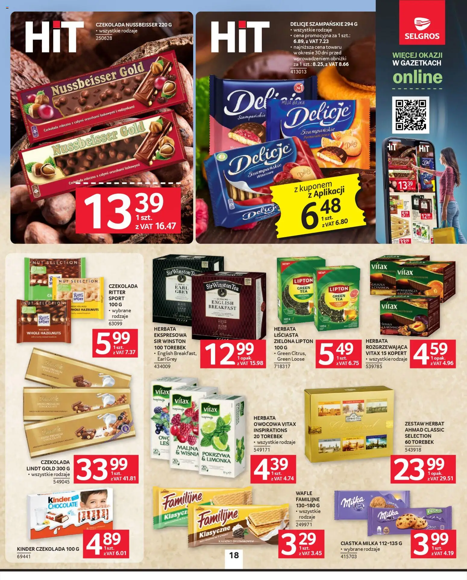 Selgros cash&carry Gazetka od 19.02.2026 | Strona: 18 | Produkty: Gruszka, Czekolada, Herbata, Ciastka