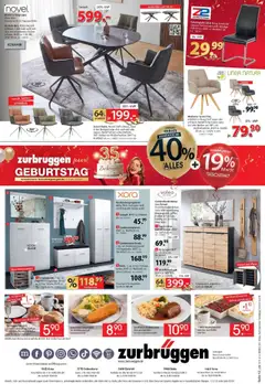 Zurbrüggen - Zurbrüggen: Geburtstag ab 17.10.2025 gültig | Seite: 12 | Produkte: Esstisch, Sessel, Tee, Uhr