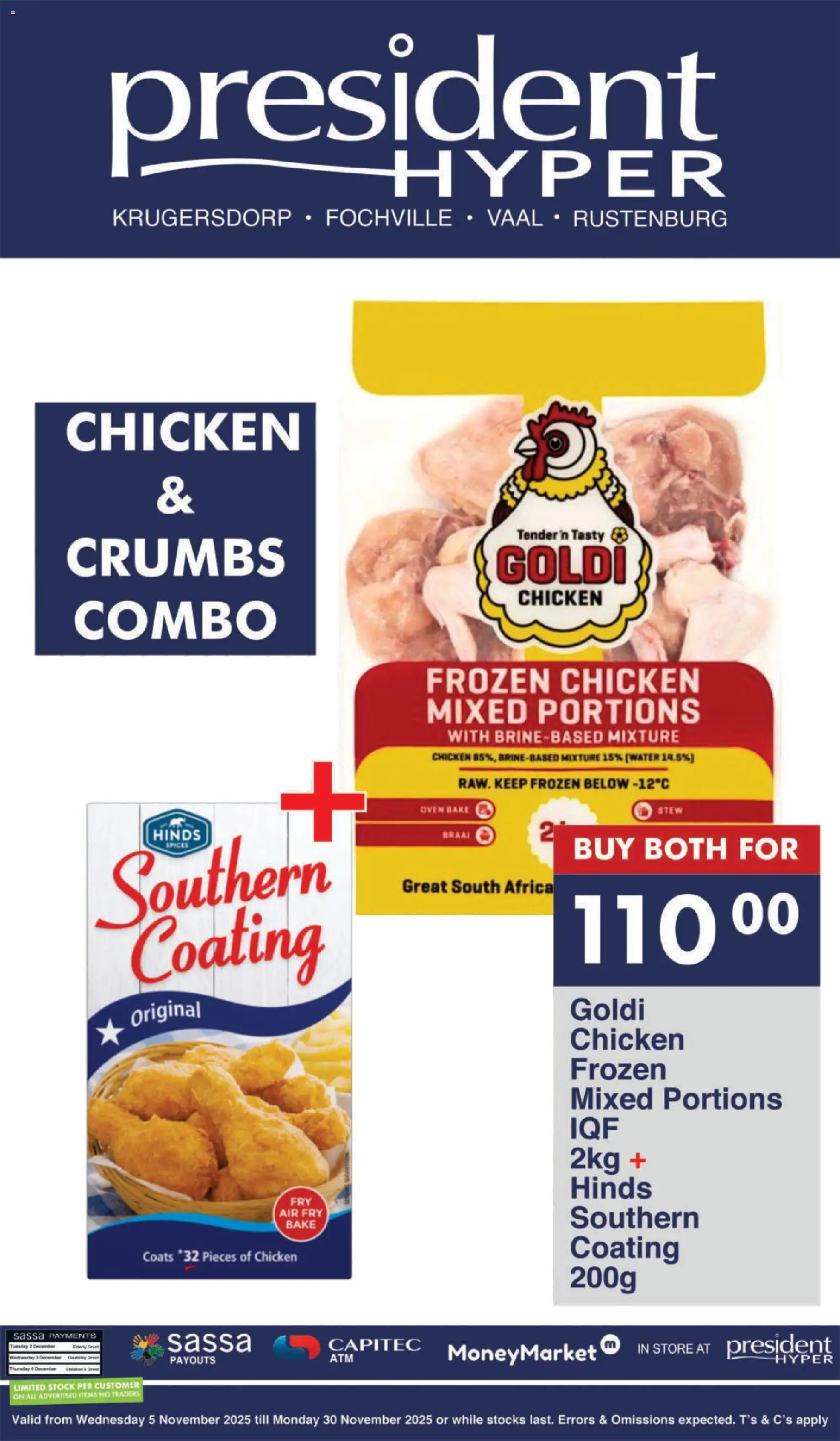 New President Hyper catalogue – valid from 05.11.2025 | Page: 3 | Products: Oven, Chicken, Stock, Water