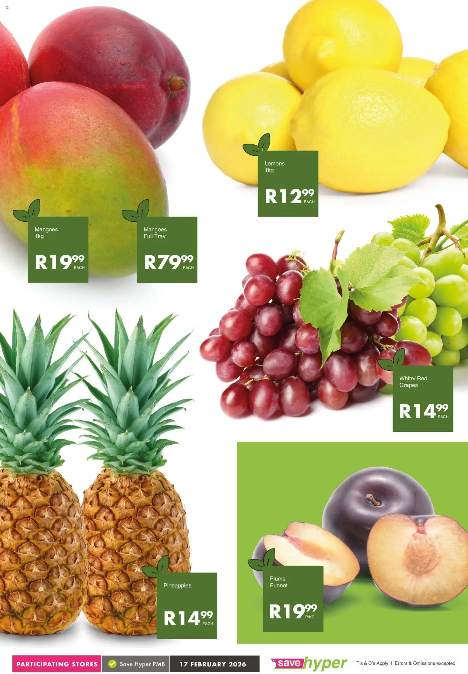 New Save catalogue – valid from 17.02.2026 | Page: 6 | Products: Tray, Grapes