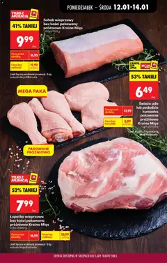 Pogląd oferty "Schab wieprzowy bez kości pakowany próżniowo Kraina Mięs, Schab wieprzowy bez kości pakowany próżniowo" - ważna od 12.01.2026 | Strona: 33