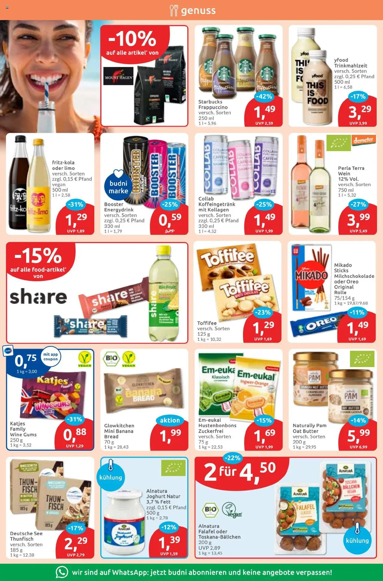 Budni Prospekt 	 - gültig ab dem 18.08.2025 | Seite: 6 | Produkte: Joghurt, Kaffee, Starbucks, Fisch