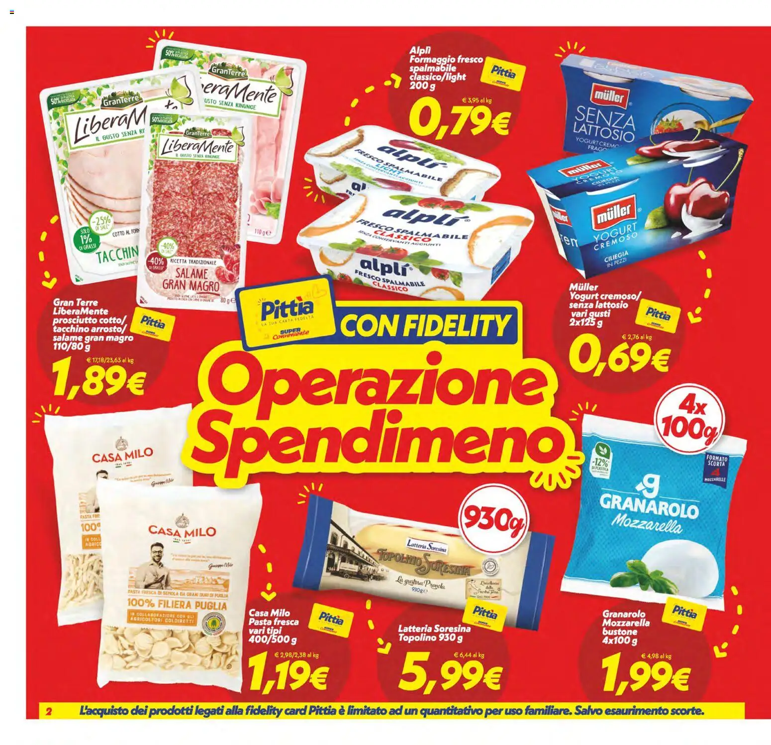 Volantino SuperConveniente del 28.04.2026 | Pagina: 2 | Prodotti: Yogurt, Salame, Formaggio, Prosciutto