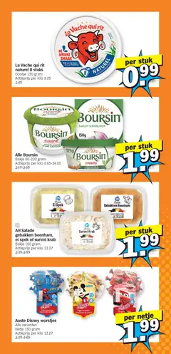 AH Salade gebakken beenham, ei spek of surimi krab, Bakje 150 gram - Voorbeeld van een folder van Albert Heijn, geldig van 19.01.2026 | Pagina: 7 | Producten: Salade, La, Knoflook