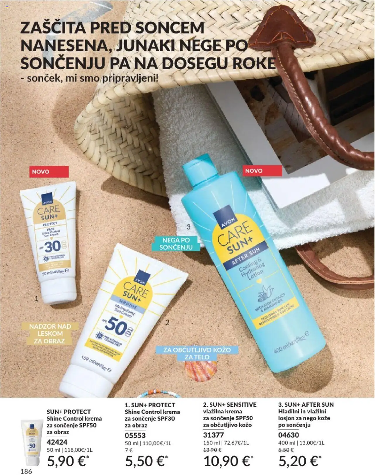 Avon katalog │ velja od 01.07.2025 | Stran: 186 | Izdelki: Krema, Krema za soncenje, Zaščita pred soncem